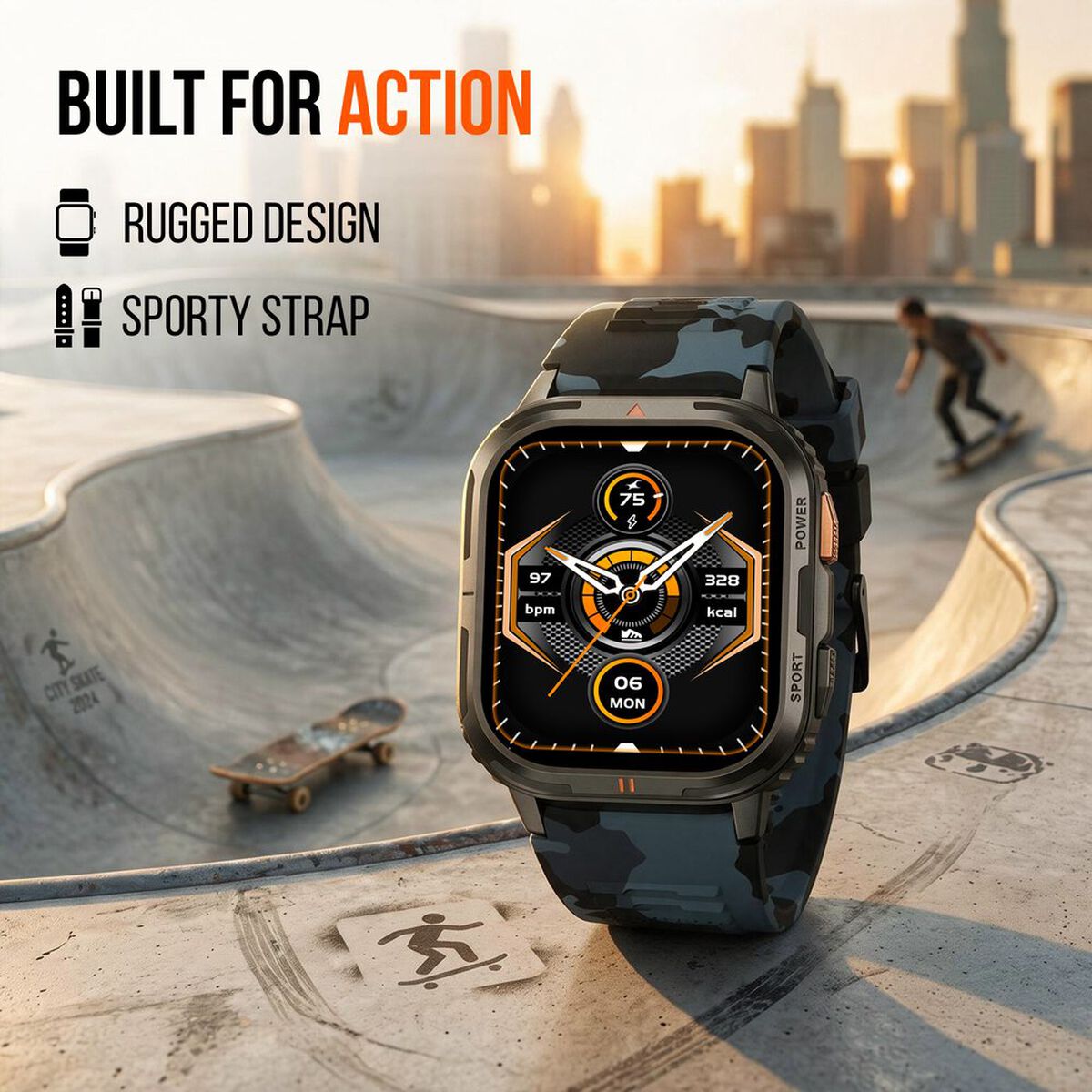 Fastrack Smart Xtreme S Smartwatch with 4.9 cm AMOLED Display BT Calling & Health Monitoring 3