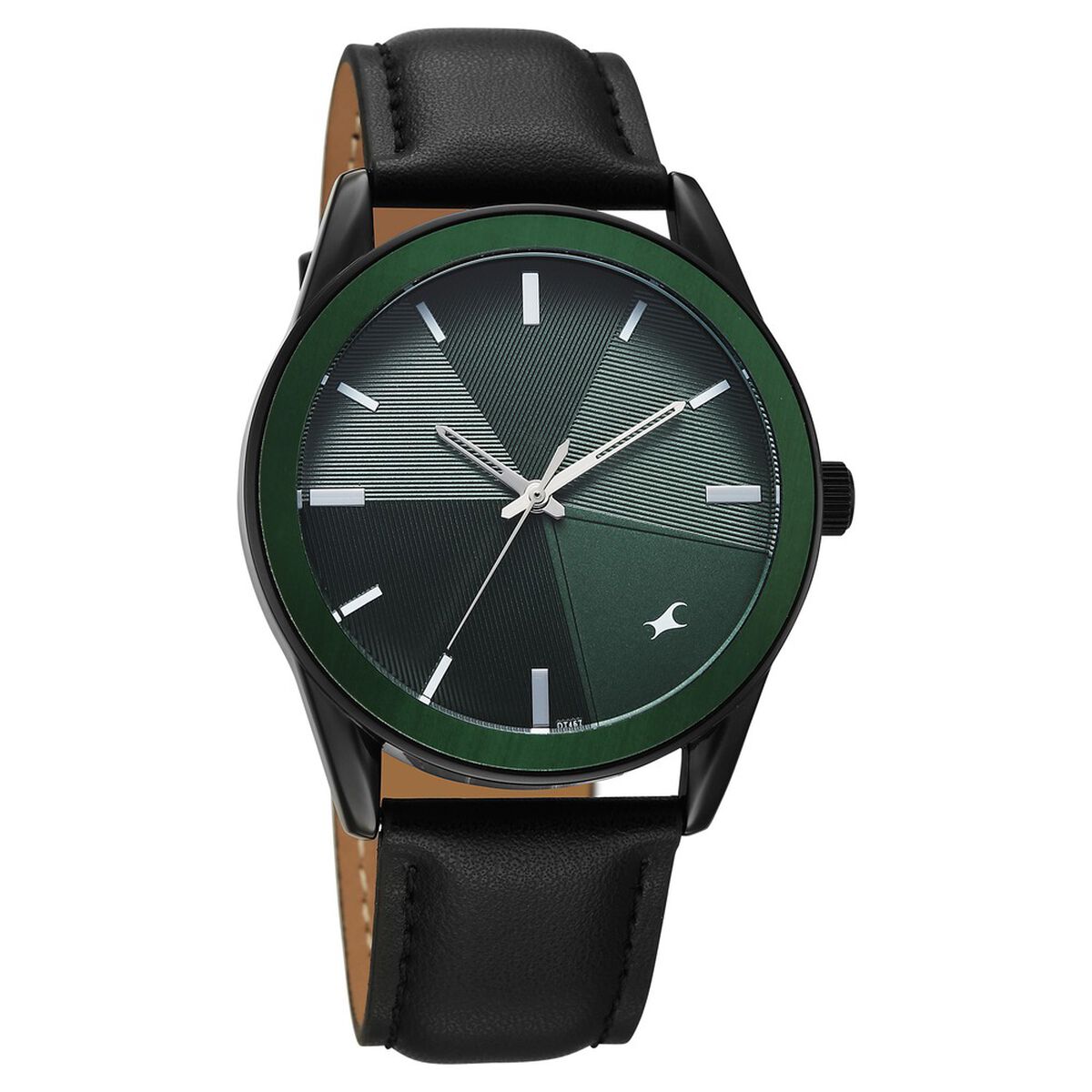 Fastrack Stunners Quartz Analog Green Dial Black Leather Strap Watch For Guys 2