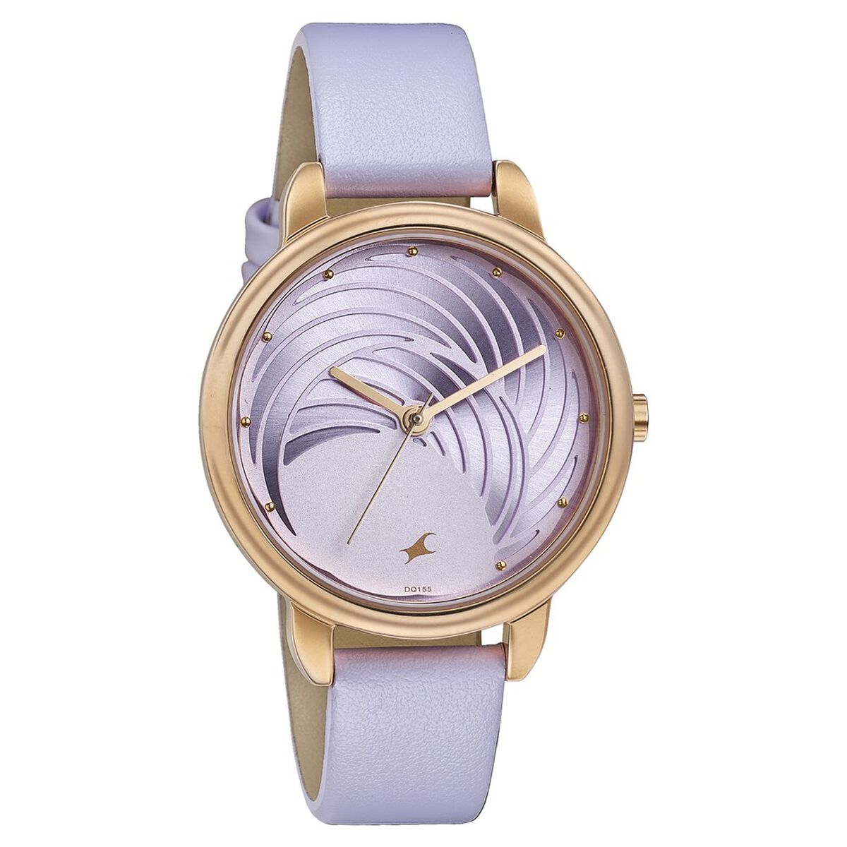 Fastrack Stunners Quartz Analog Purple Dial Leather Strap Watch for Girls 2