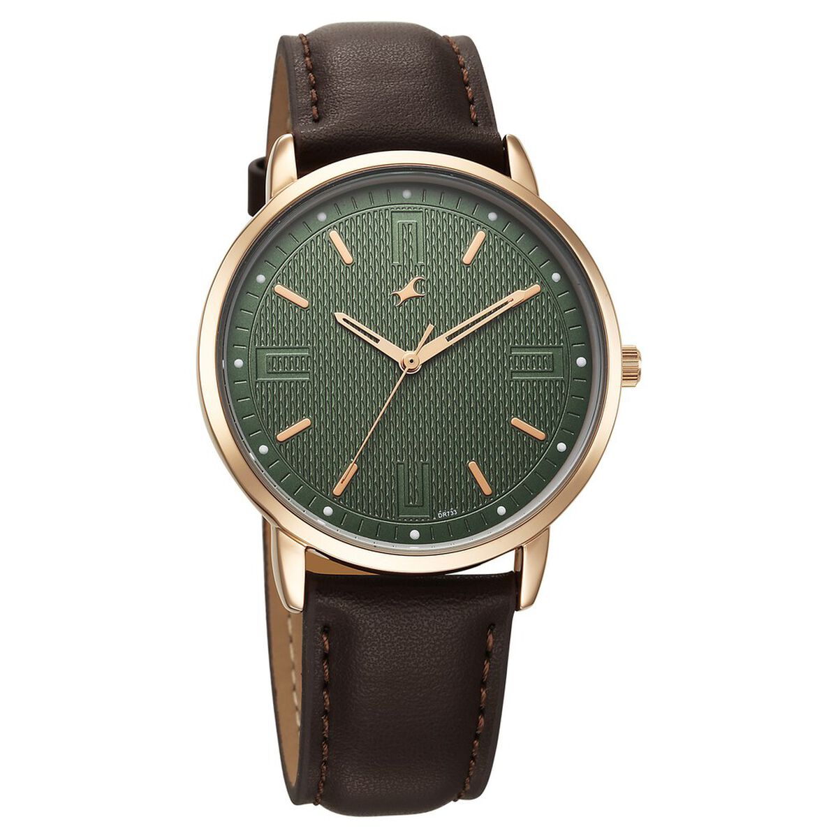 Fastrack Stunners X Quartz Analog Green Dial Leather Strap Watch For Guys 2