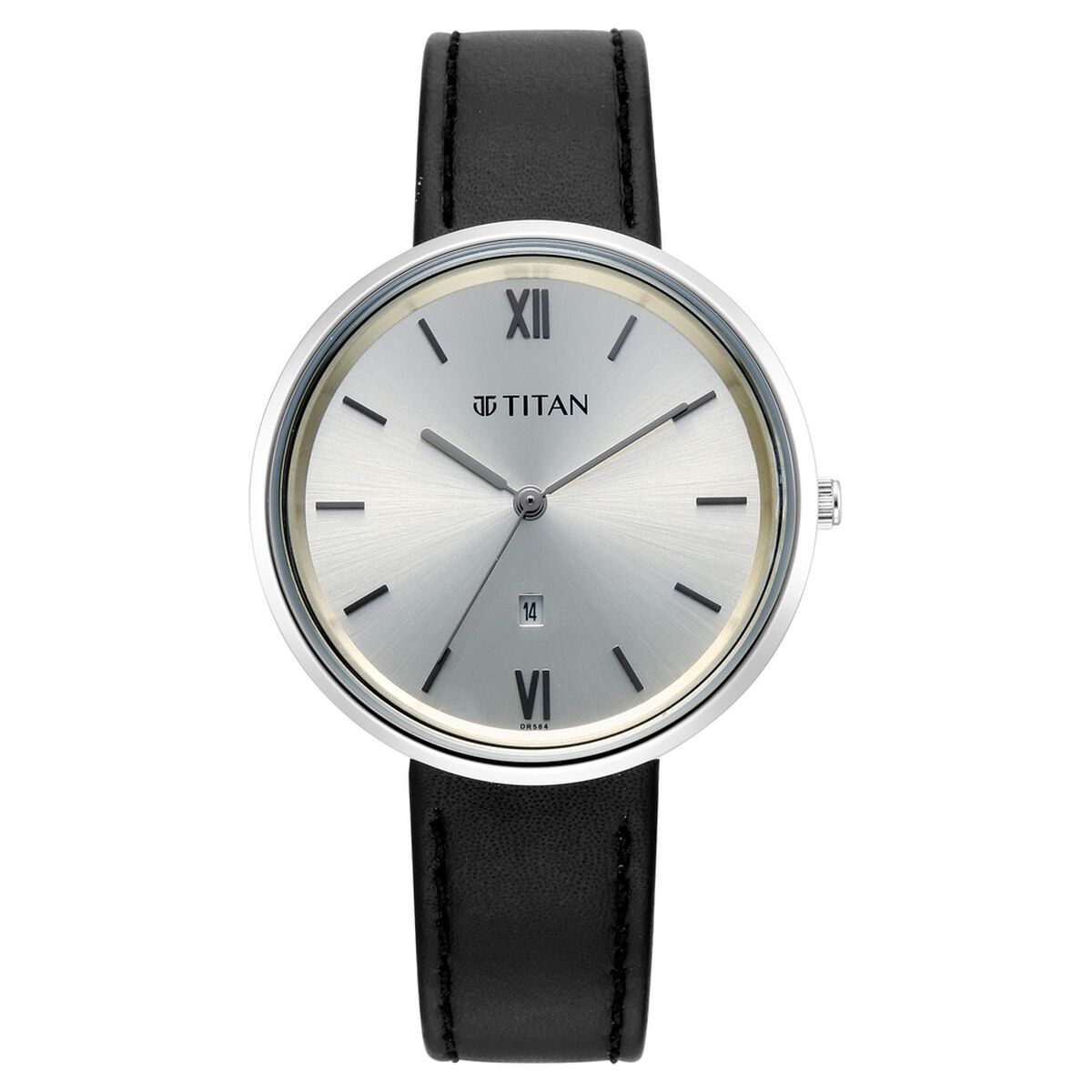 Titan Neo Quartz Analog White Dial Brown Leather Strap Watch For Women 1