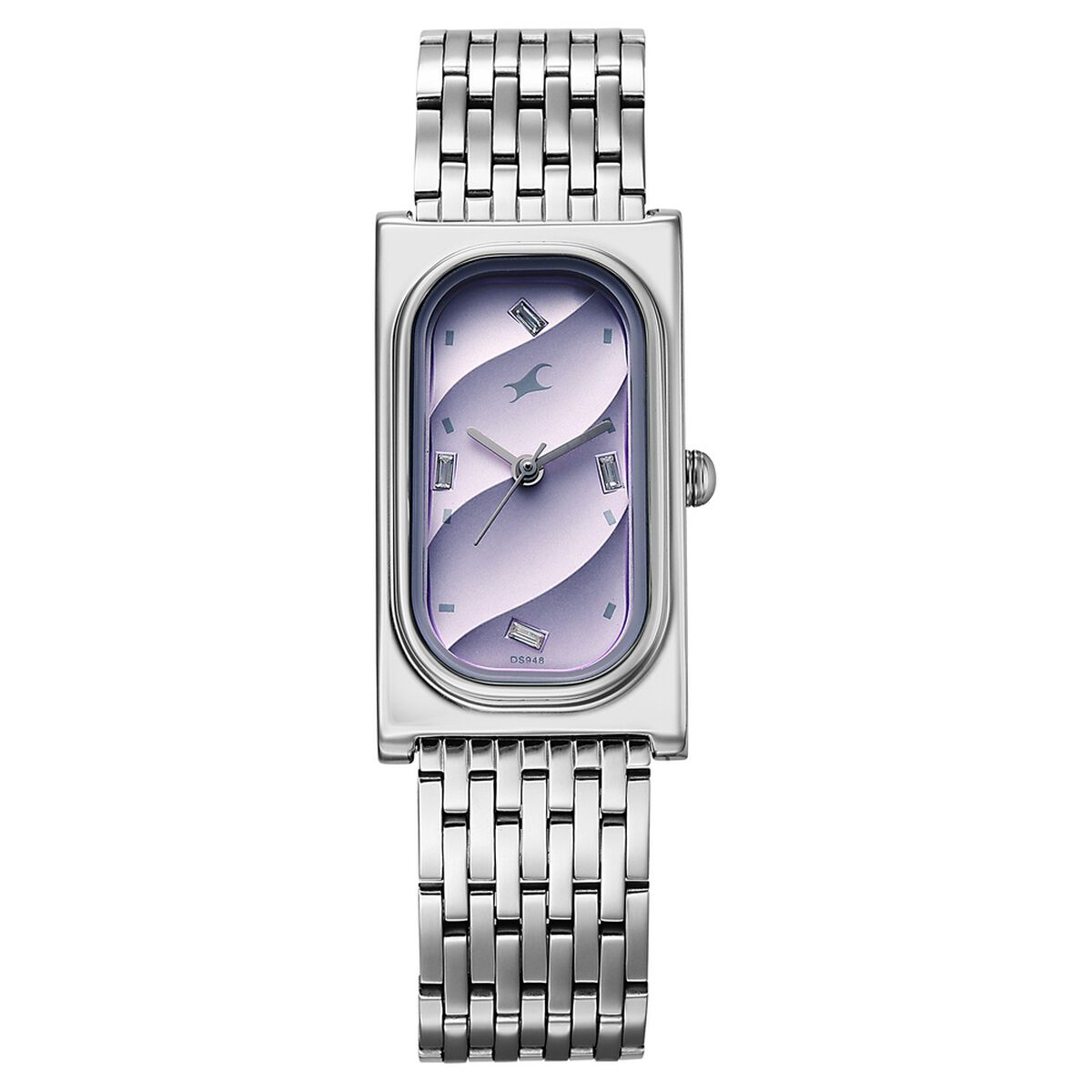 Fastrack Gelato silver analog bracelet watch with Black currant dial for Girls 2