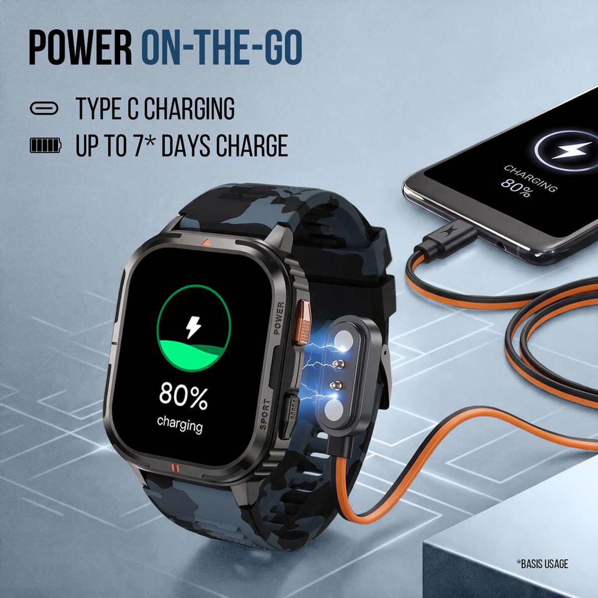 Fastrack Smart Xtreme S Smartwatch with 4.9 cm AMOLED Display BT Calling & Health Monitoring 5