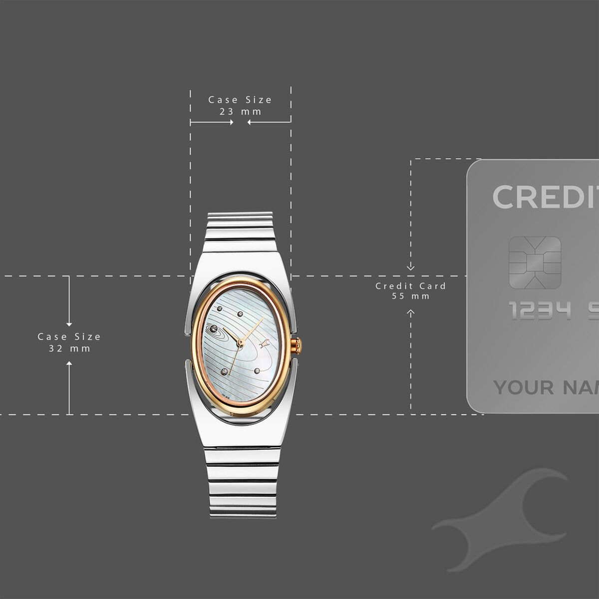 Fastrack UFO Quartz Analog Mother of Pearl Dial Silver Colour Stainless Steel Strap Watch For Girls 4