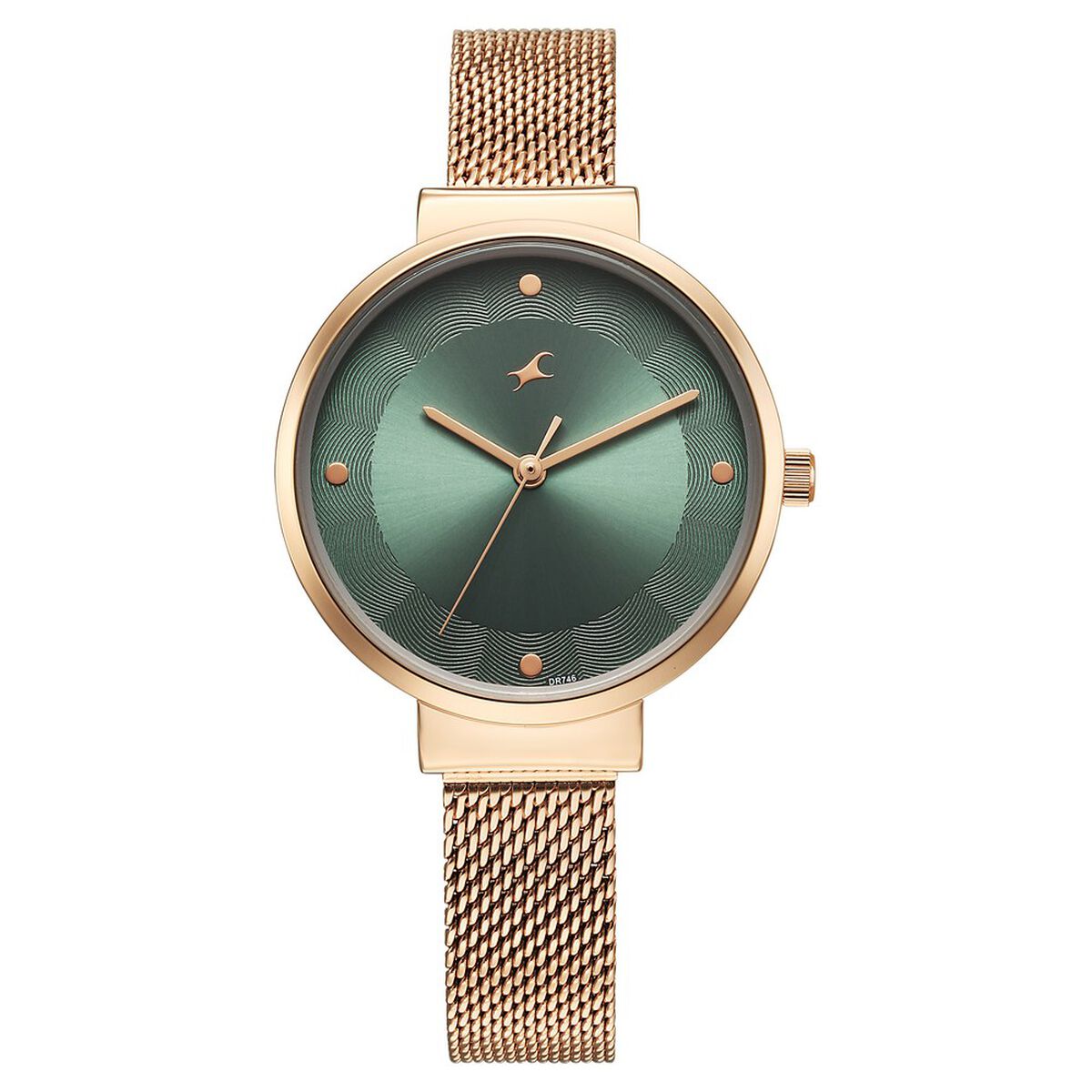 Fastrack Stunners X Quartz Analog Green Dial Stainless Steel Strap Watch For Girls 1