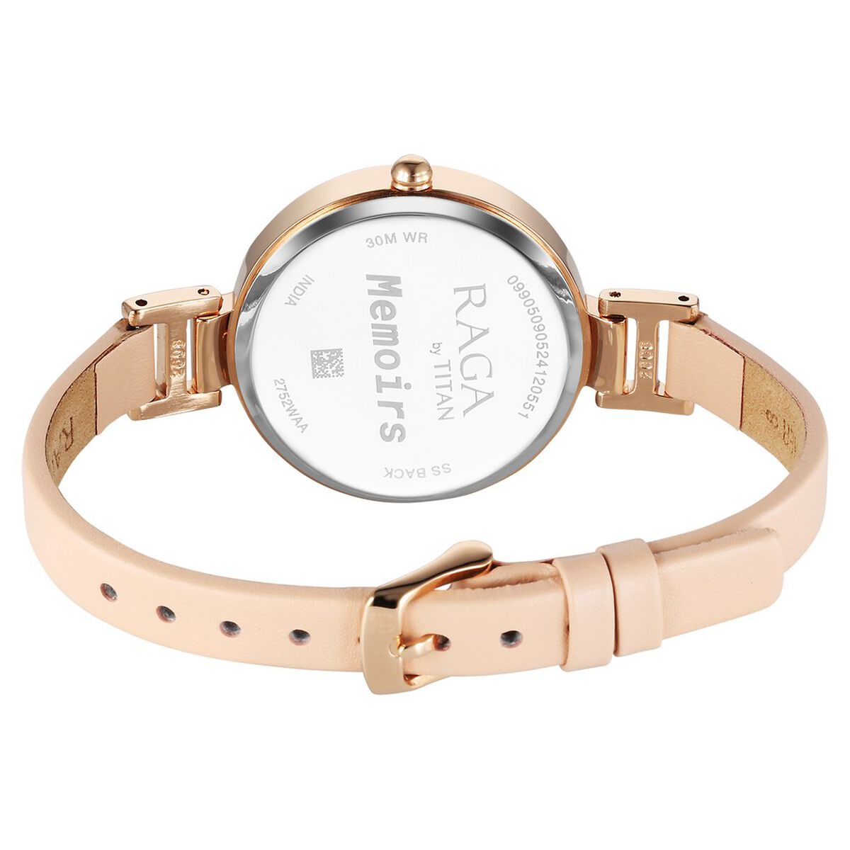 Titan Raga Memoirs Quartz Analog Pink Dial With Pink Color Leather Strap Watch For Women 5