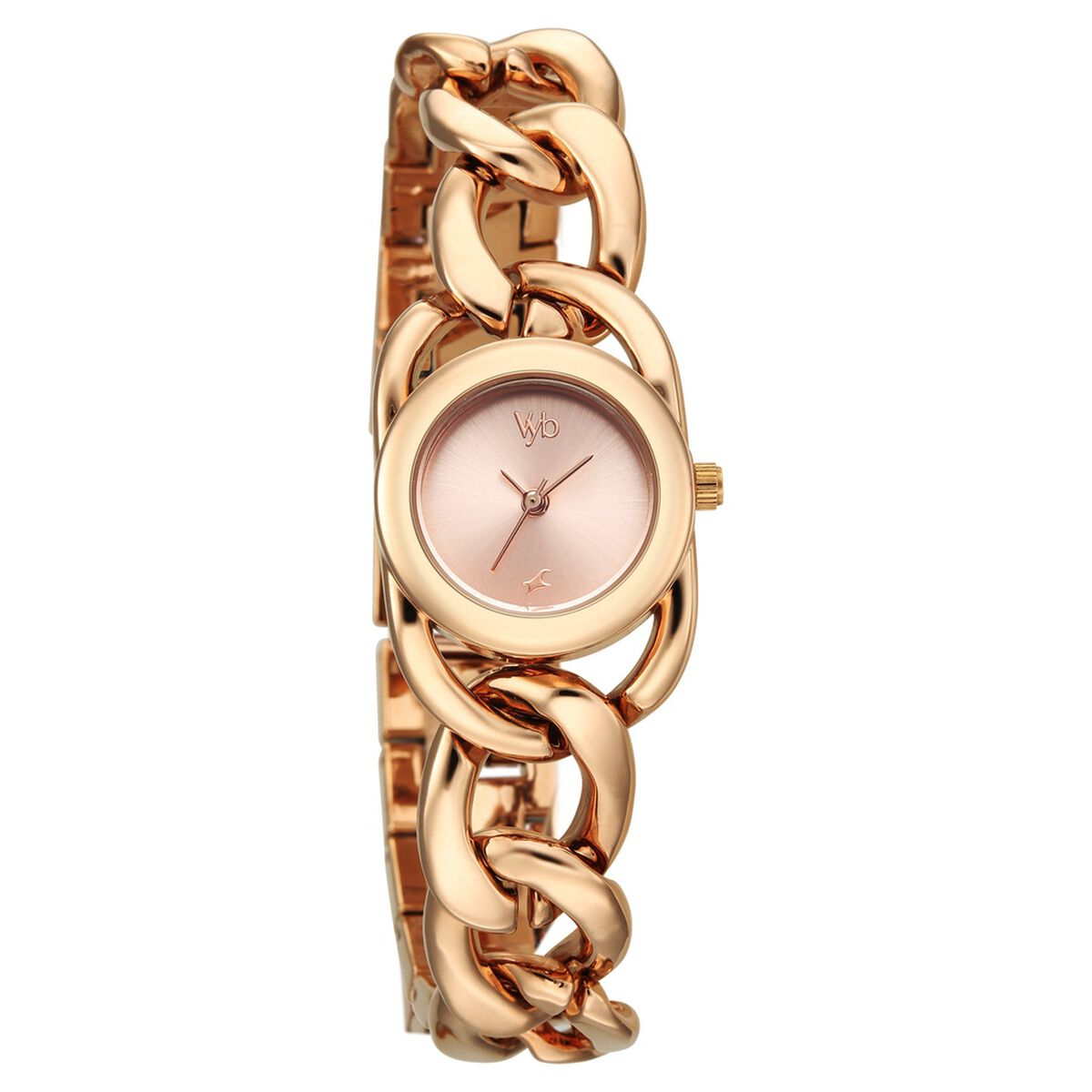 Vyb Diva By Fastrack Quartz Analog Rose Gold Dial Rose Gold Metal Strap Watch For Girls 2