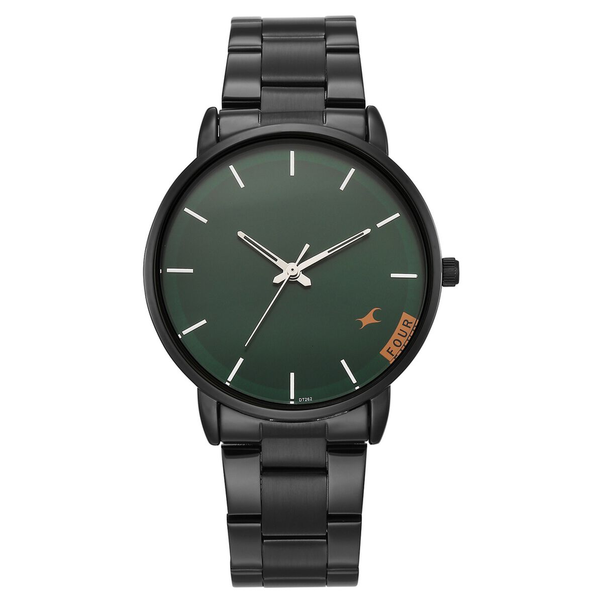 Fastrack Stunners Quartz Analog Green Dial Silver Stainless Steel Strap Watch For Guys 1