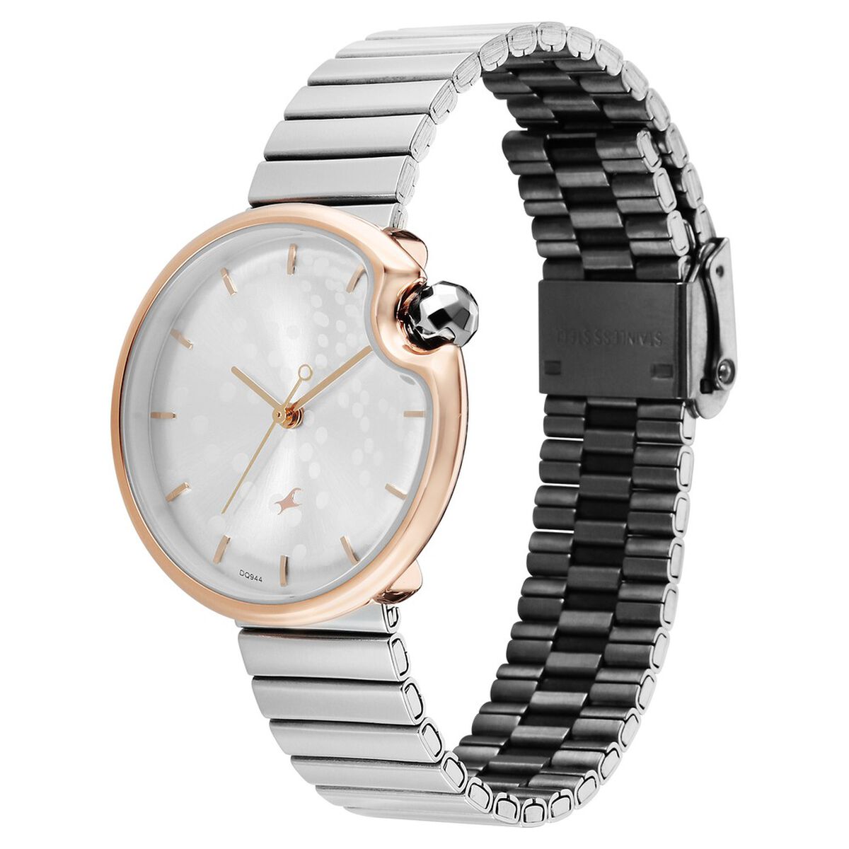 Fastrack Groove Analog with Silver Dial Silver Metal Strap Watch for Girls 5