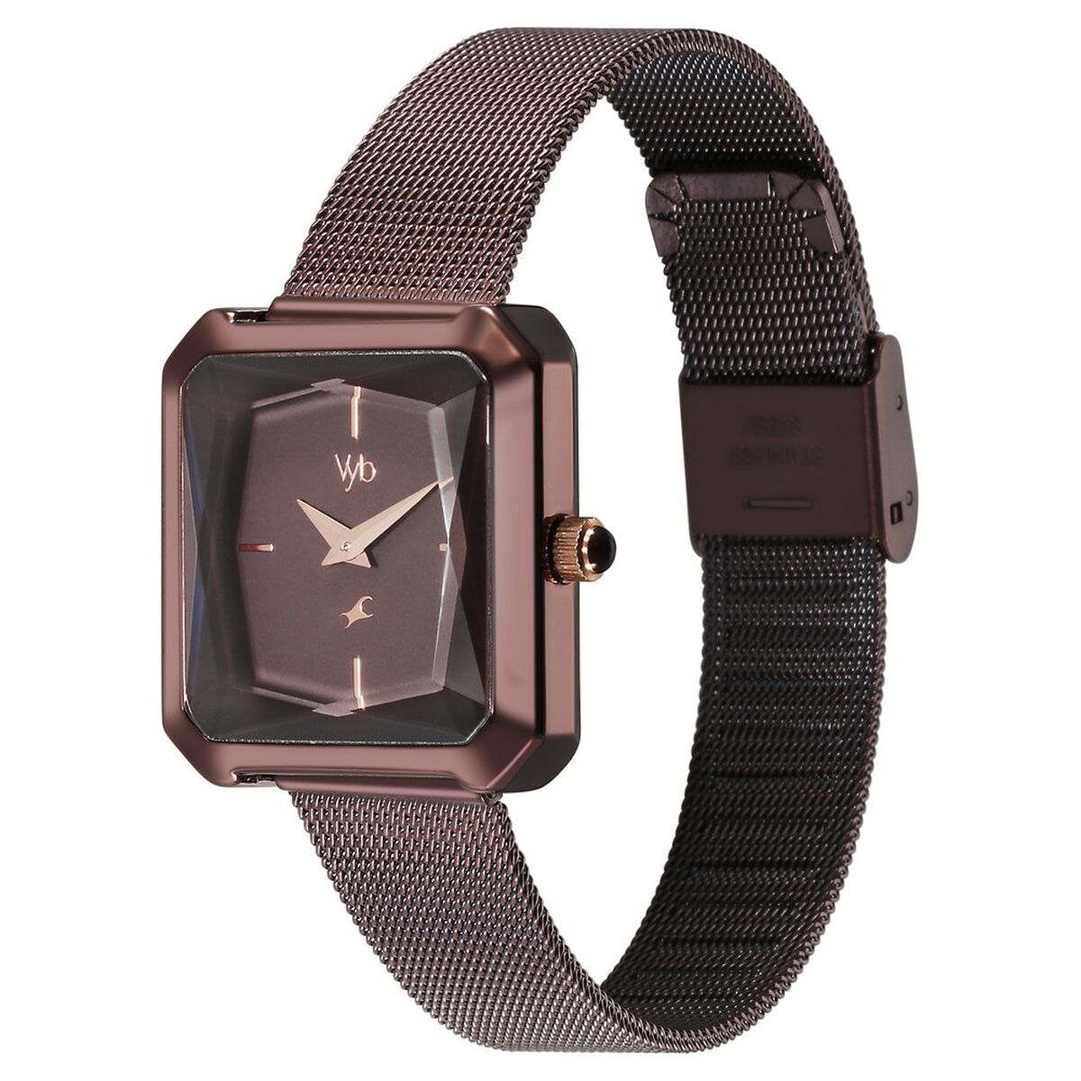 Fastrack Vyb Flare Quartz Analog Brown Dial Stainless Steel Strap Watch for Girls 4