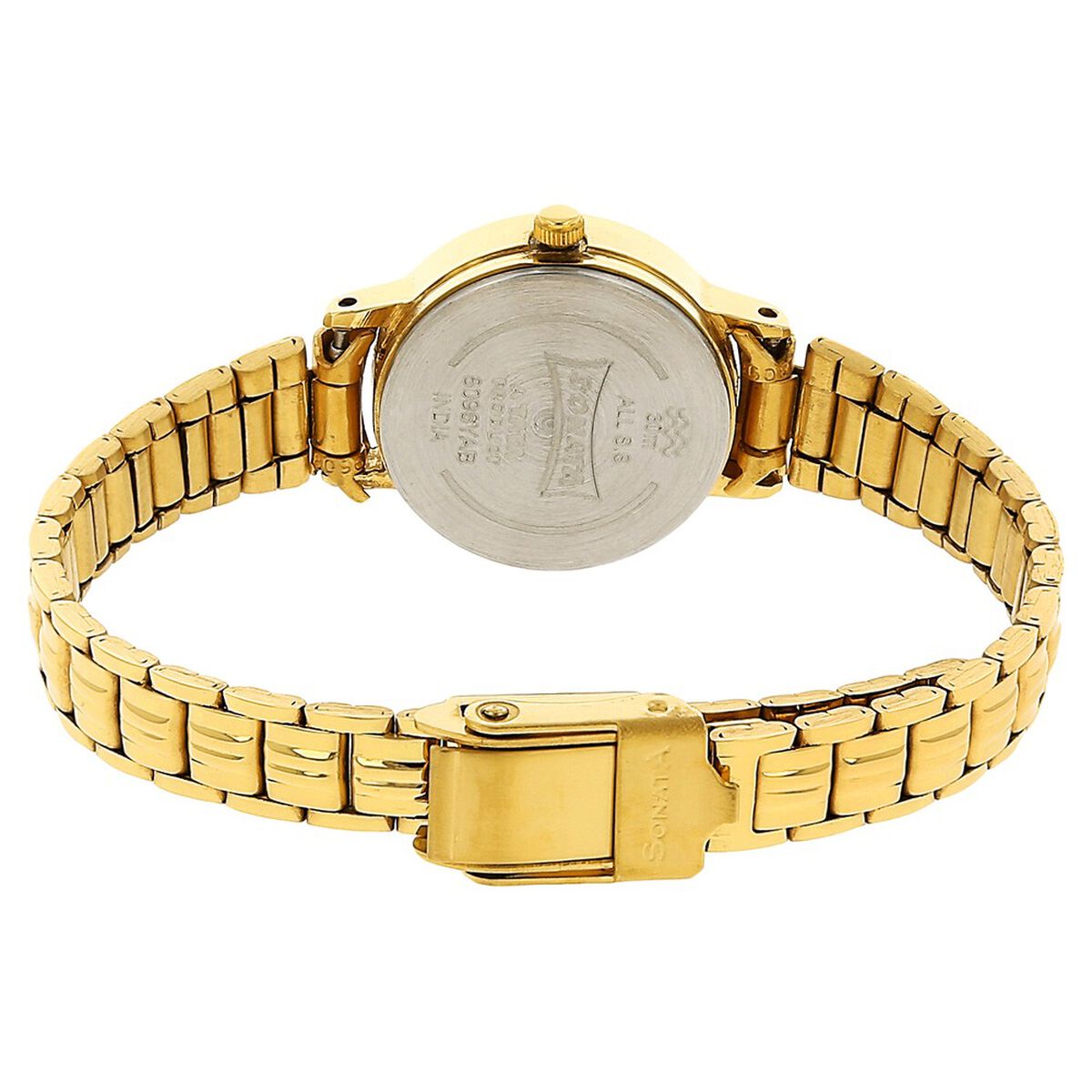 Sonata Quartz Analog Champagne Dial Metal Strap Watch for Women 4