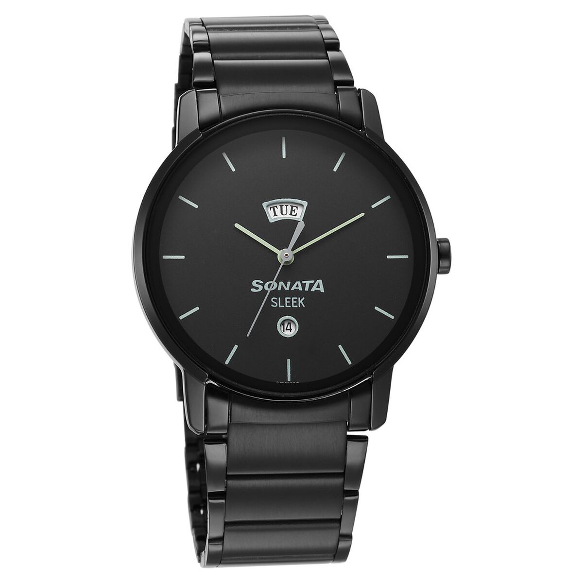 Sleek Black Dial Analog with Day and Date Watch for Men 1