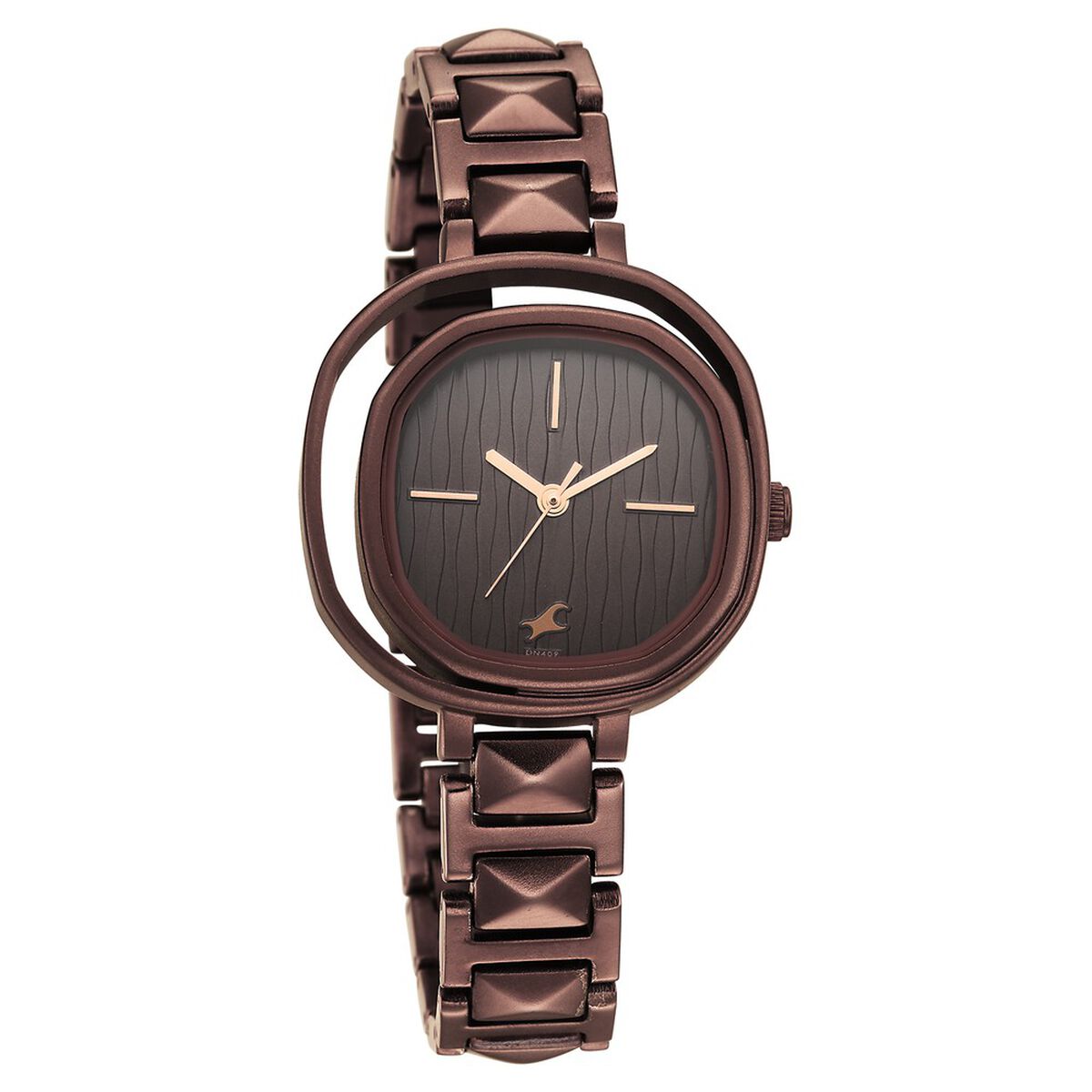 Fastrack Opulence Quartz Analog Brown Dial Metal Strap Watch for Girls 2