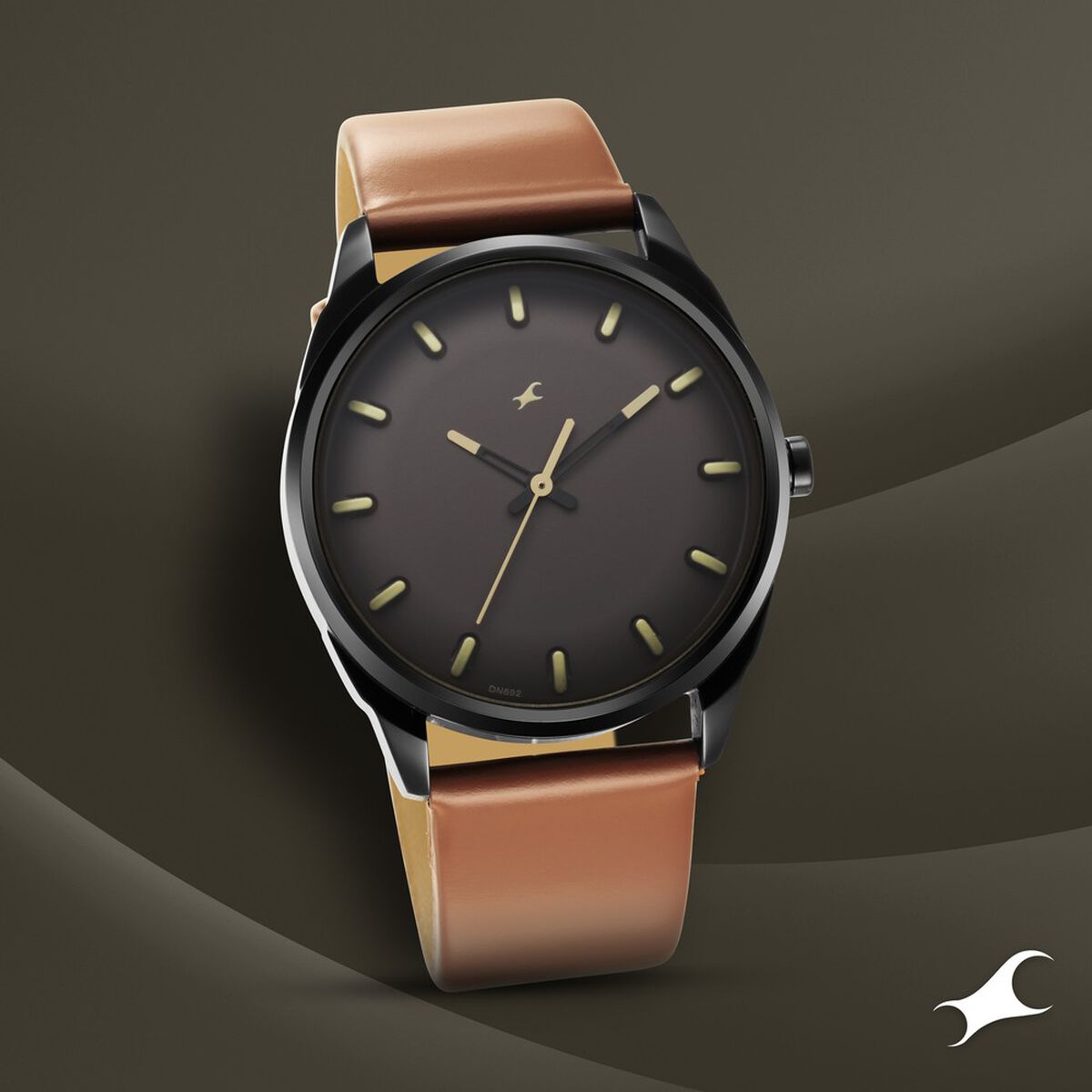 Fastrack After Dark Brown Dial Leather Strap Watch for Guys 1