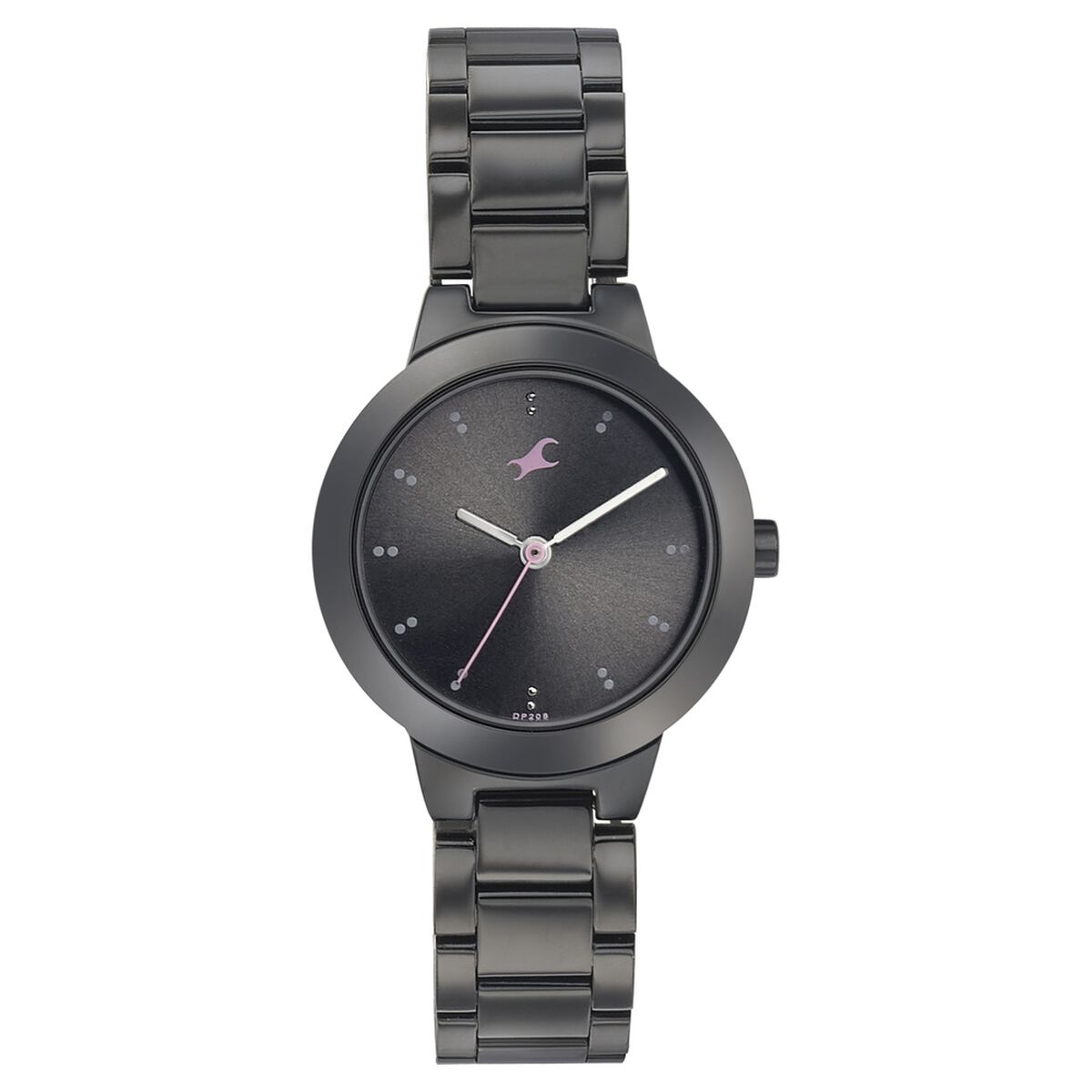 Fastrack Pulse Quartz Analog Black Dial Stainless Steel Strap Watch for Girls 2