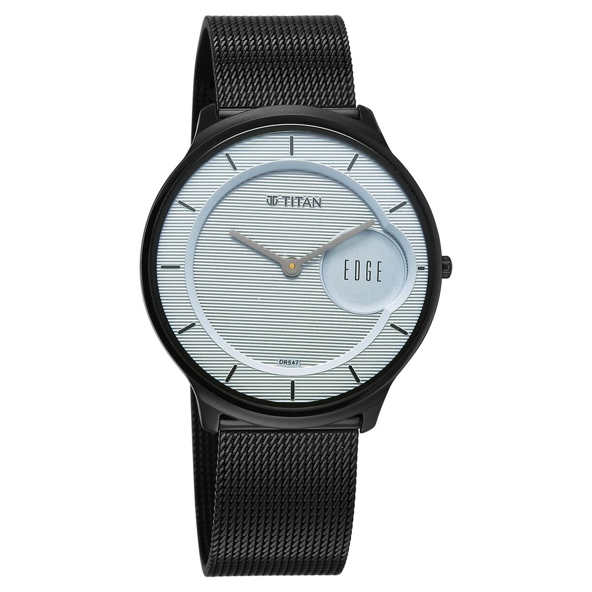 Titan Edge Murals Quartz Analog Grey Dial Stainless Steel Strap Watch For Men 2