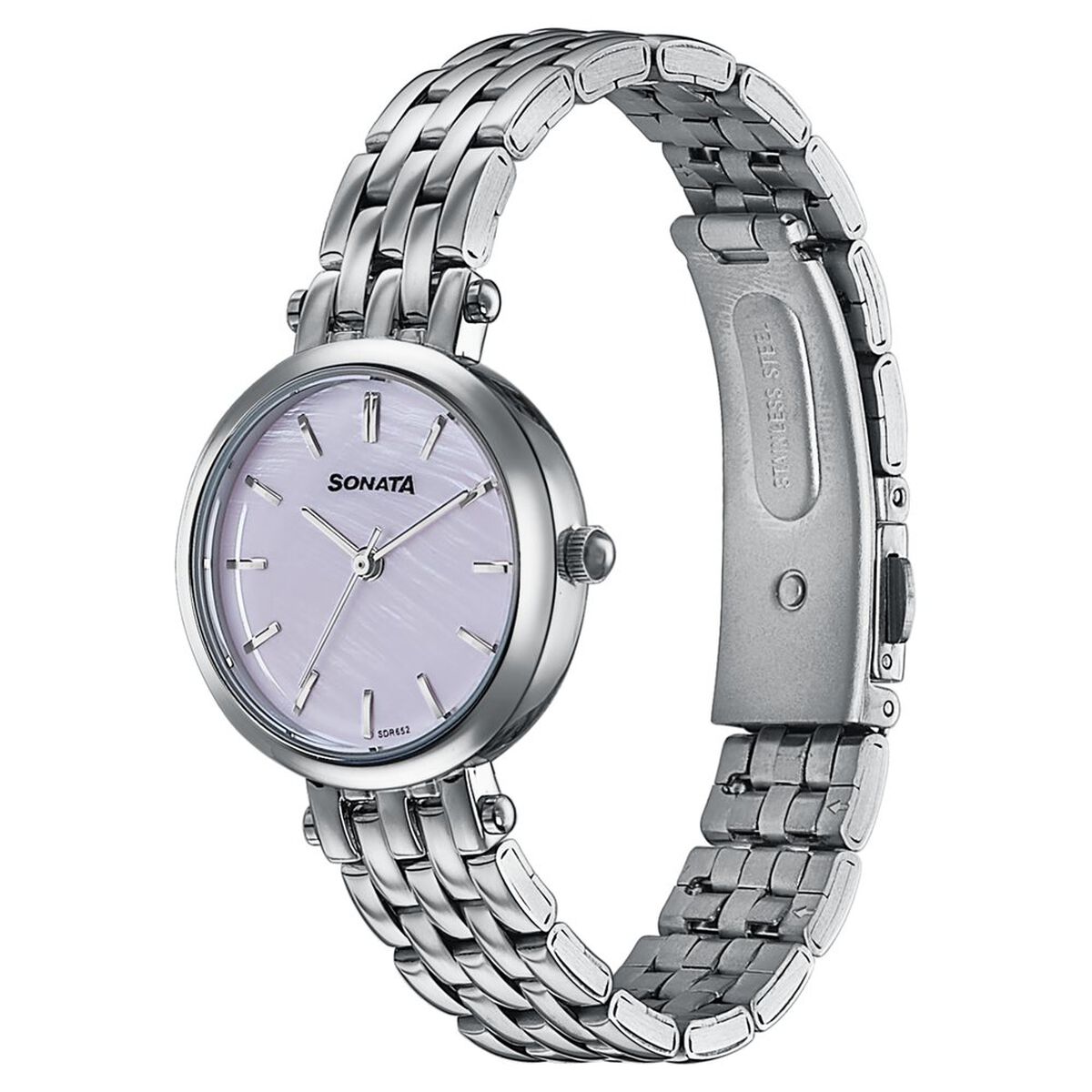 Sonata Wedding Edit Quartz Analog Pink Dial Stainless Steel Strap Watch For Women 4