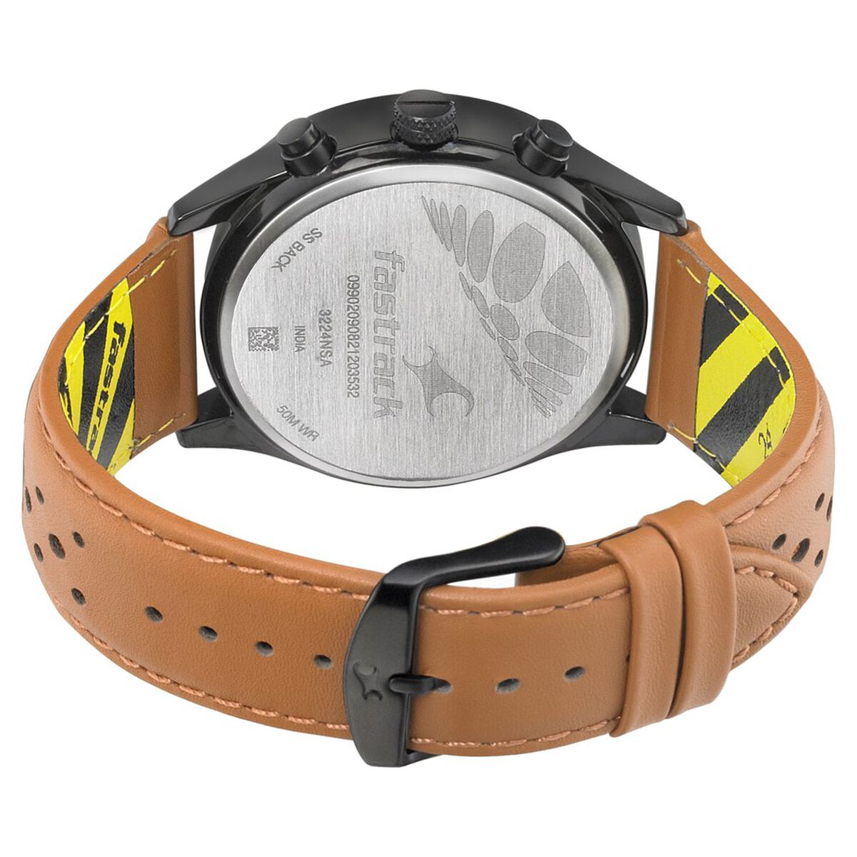 Fastrack Fastfit Quartz Analog with Day and Date Blue Dial Leather Strap Watch for Guys 5