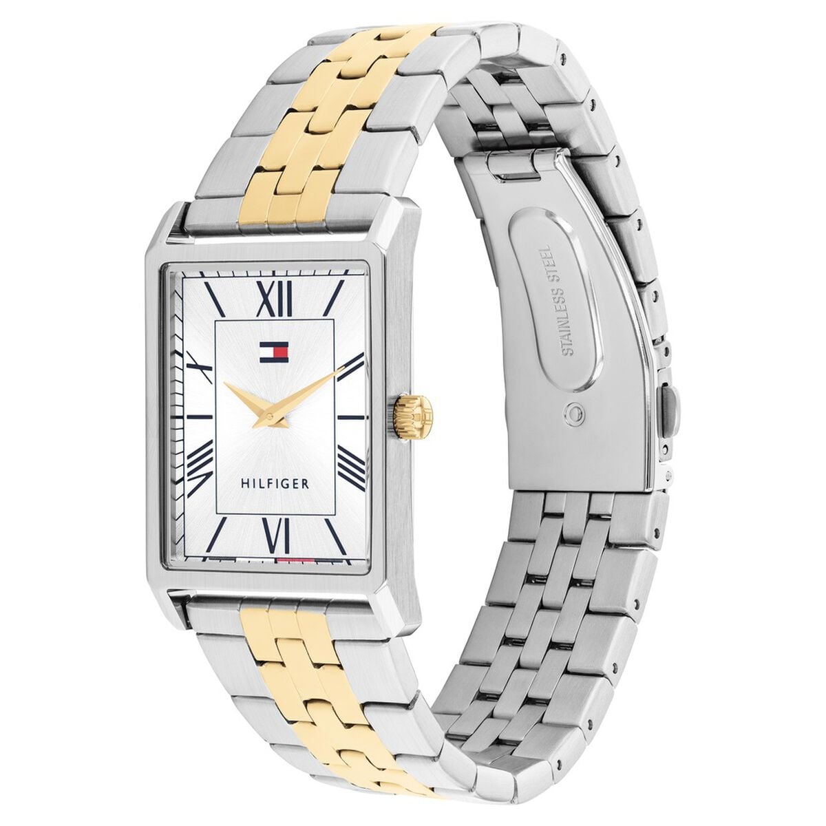 Tommy Hilfiger Quartz Analog Silver Dial Two Toned Stainless Steel Strap Watch For Men 2