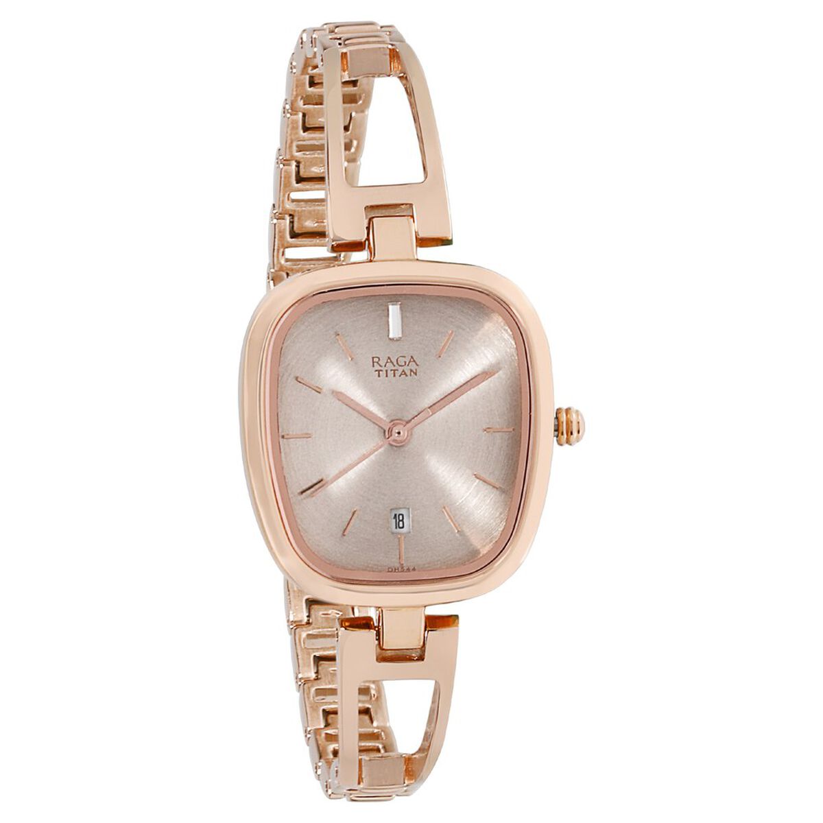 Titan Raga Viva Grey Dial Analog with Date Rose Gold Metal Strap watch for Women 2