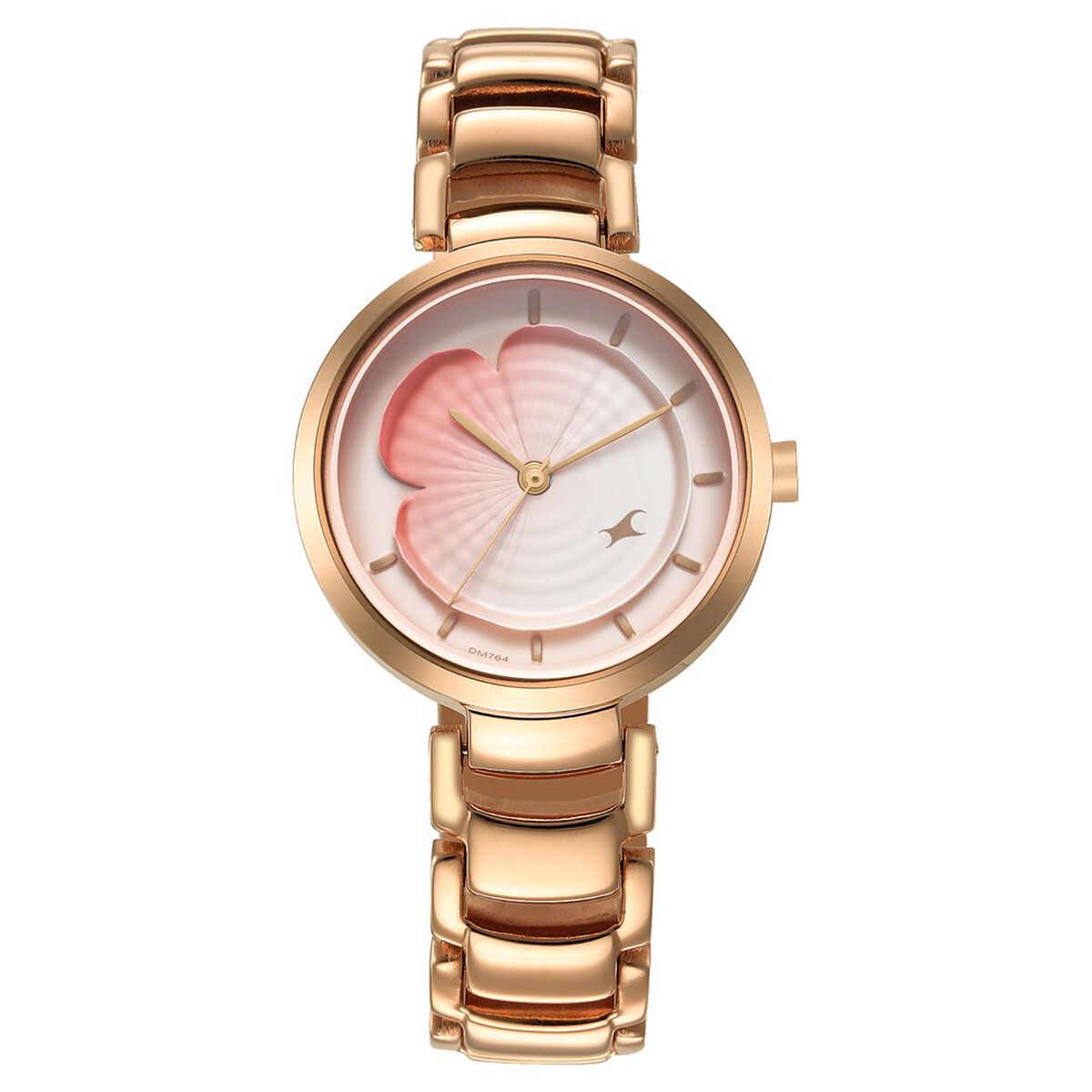 Fastrack Uptown Retreat Quartz Analog Pink Dial Metal Strap Watch for Girls 4