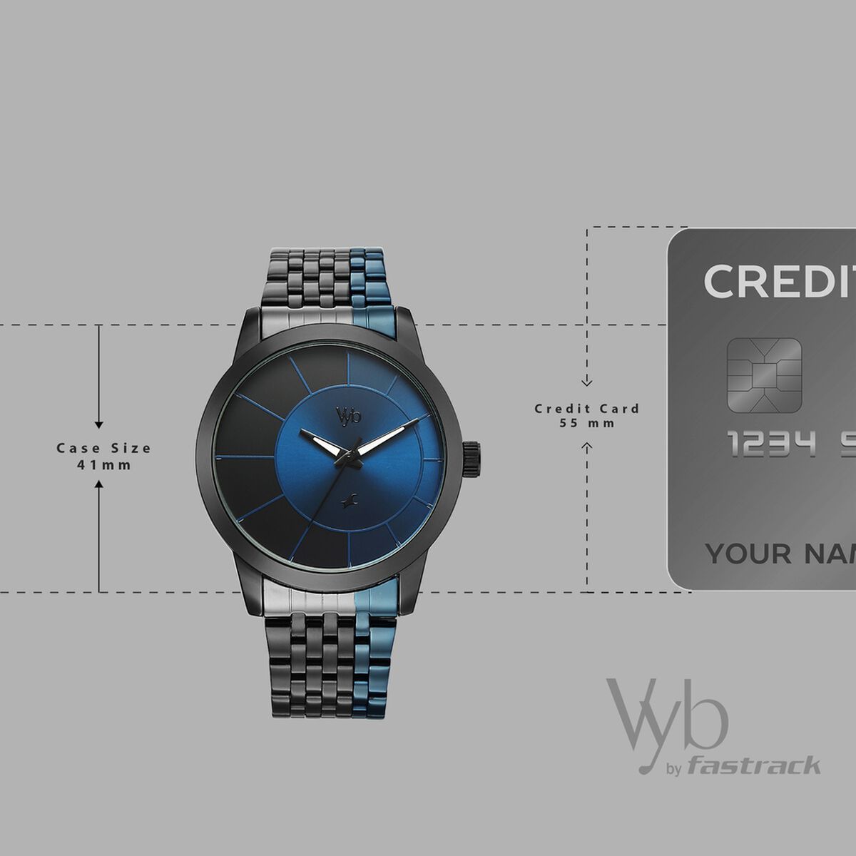 Vyb Phantom By Fastrack Quartz Analog Two Toned Dial Two Toned Stainless Steel Strap Watch For Guys 4