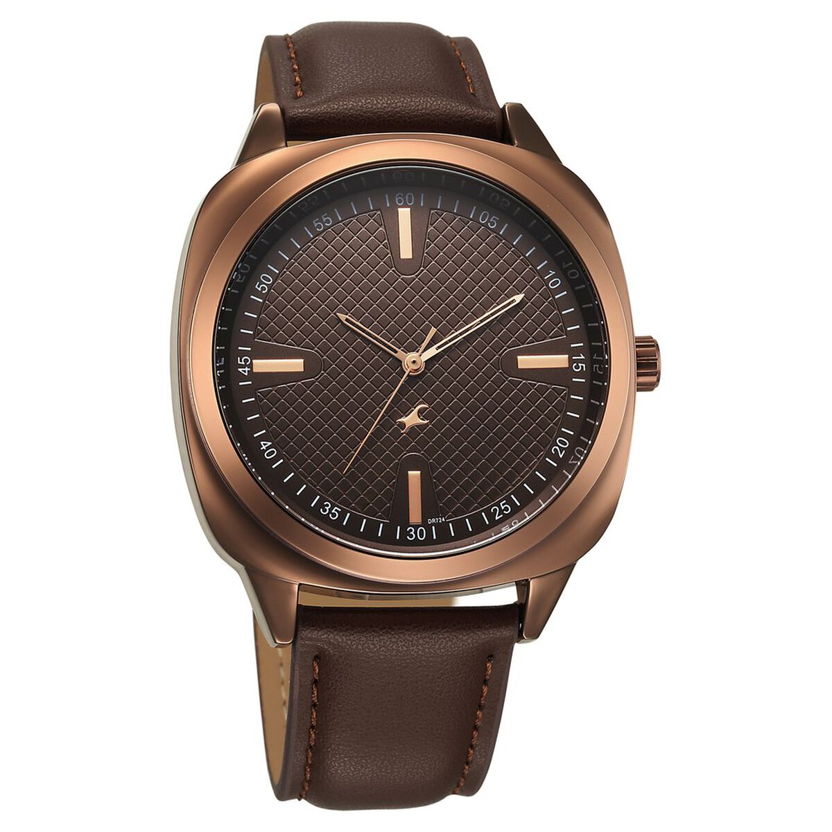 Fastrack Stunners X Quartz Analog Brown Dial Leather Strap Watch For Guys 2