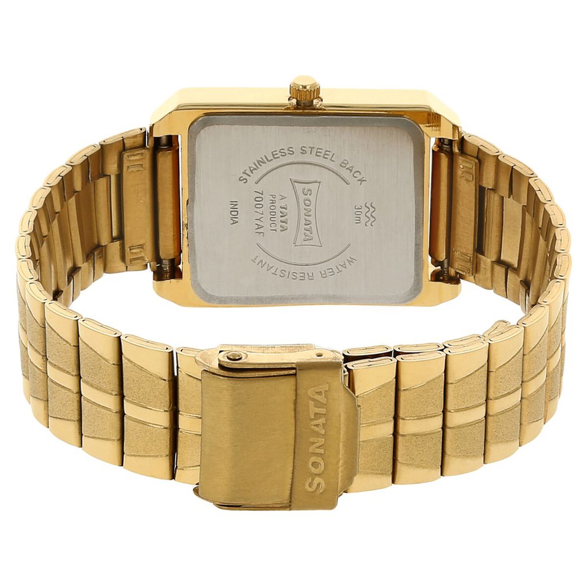 Sonata Quartz Analog White Dial Stainless Steel Strap Watch for Men 4