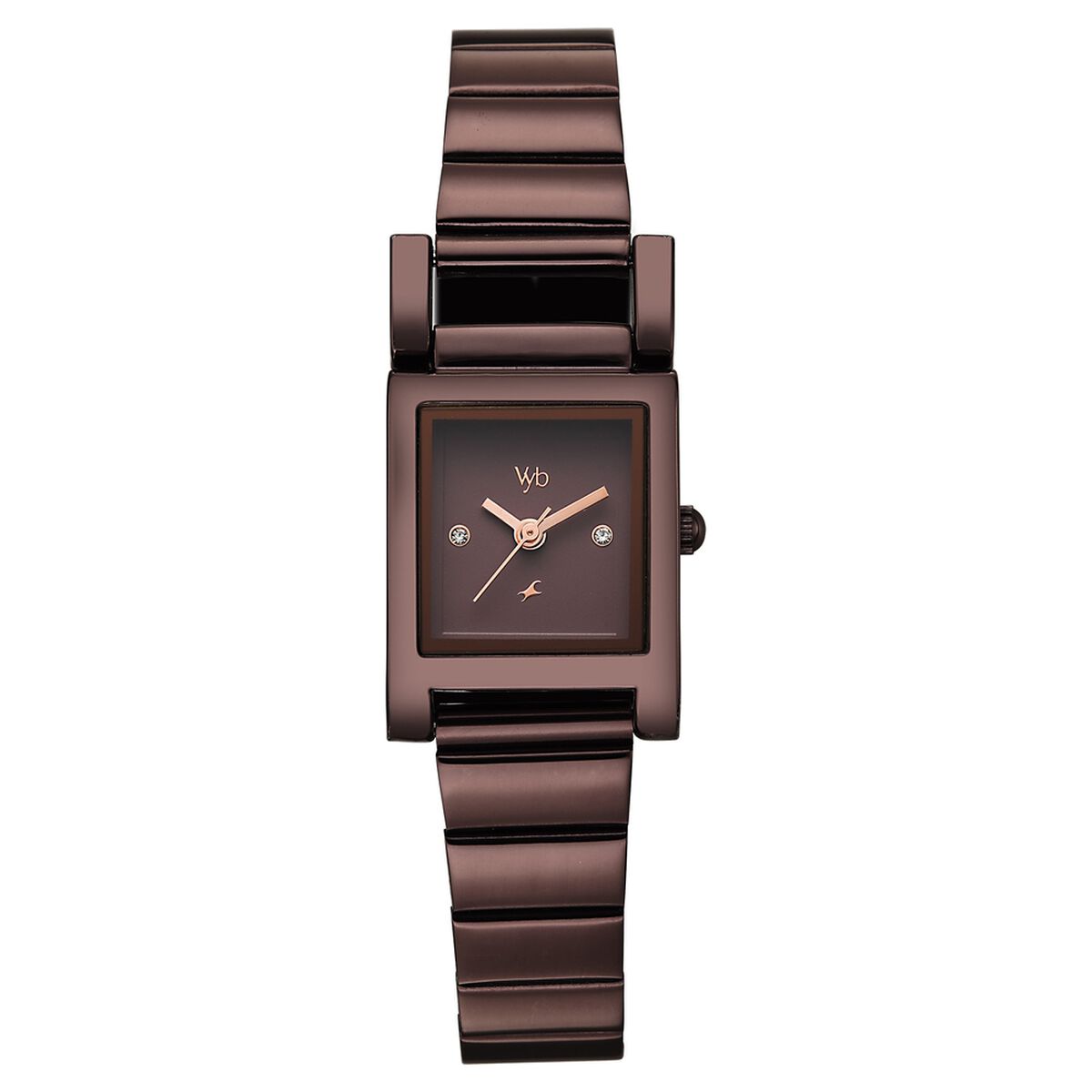 Vyb Muse By Fastrack Quartz Analog Brown Dial Brown Stainless Steel Strap Watch For Girls 1