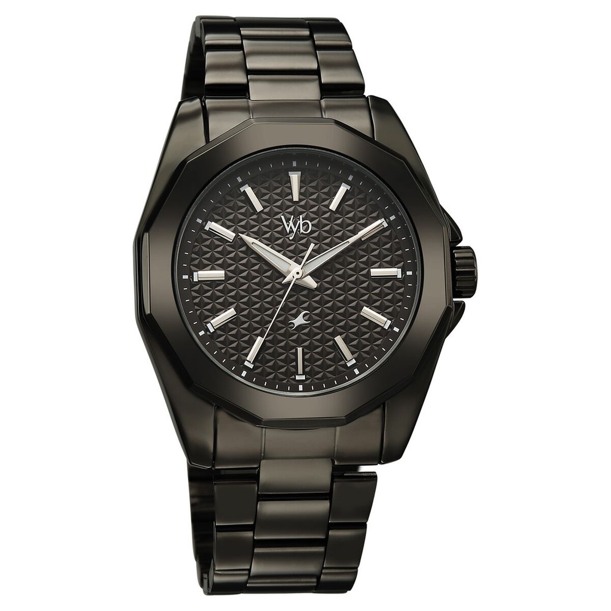 Vyb Challenger By Fastrack Quartz Analog Grey Dial Grey Stainless Steel Strap Watch For Guys 3