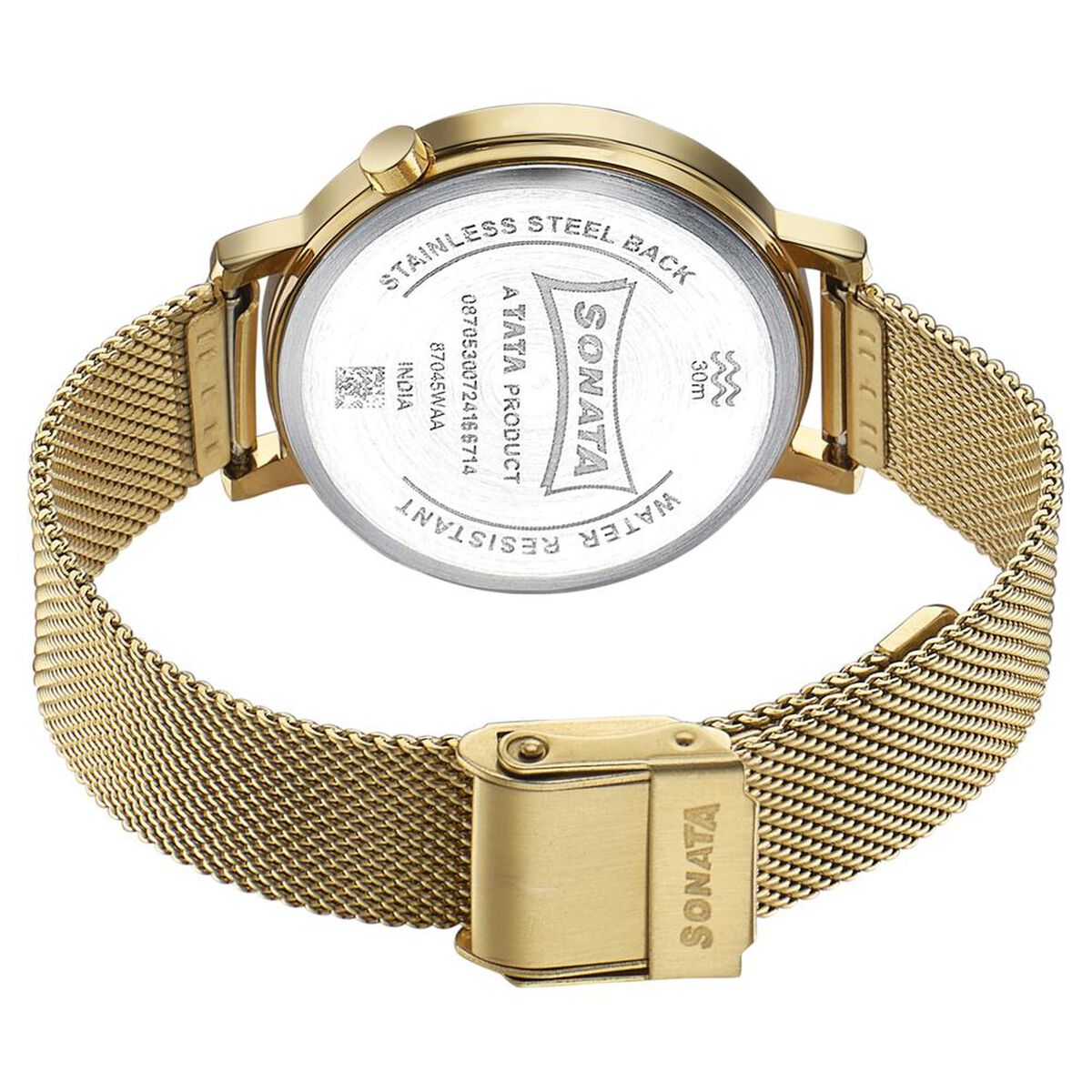 Sonata Elegent Essentials Quartz Analog White Dial Stainless Steel Strap Watch For Women 5
