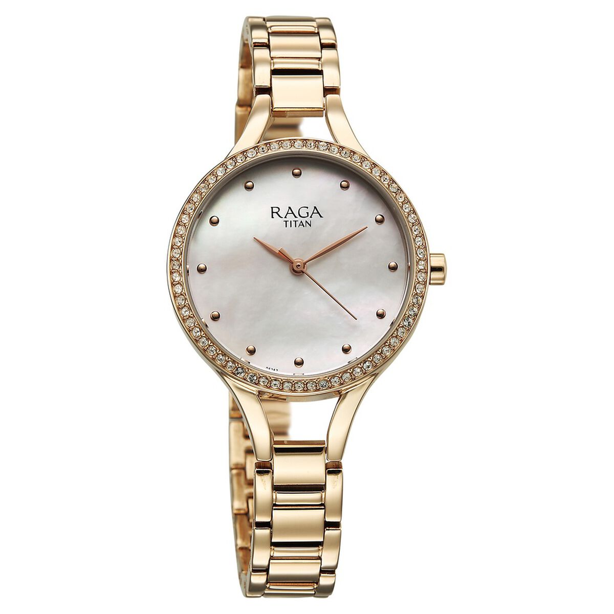 Titan Raga Showstopper Quartz Analog Mother Of Pearl Dial Metal Strap Watch For Women 2