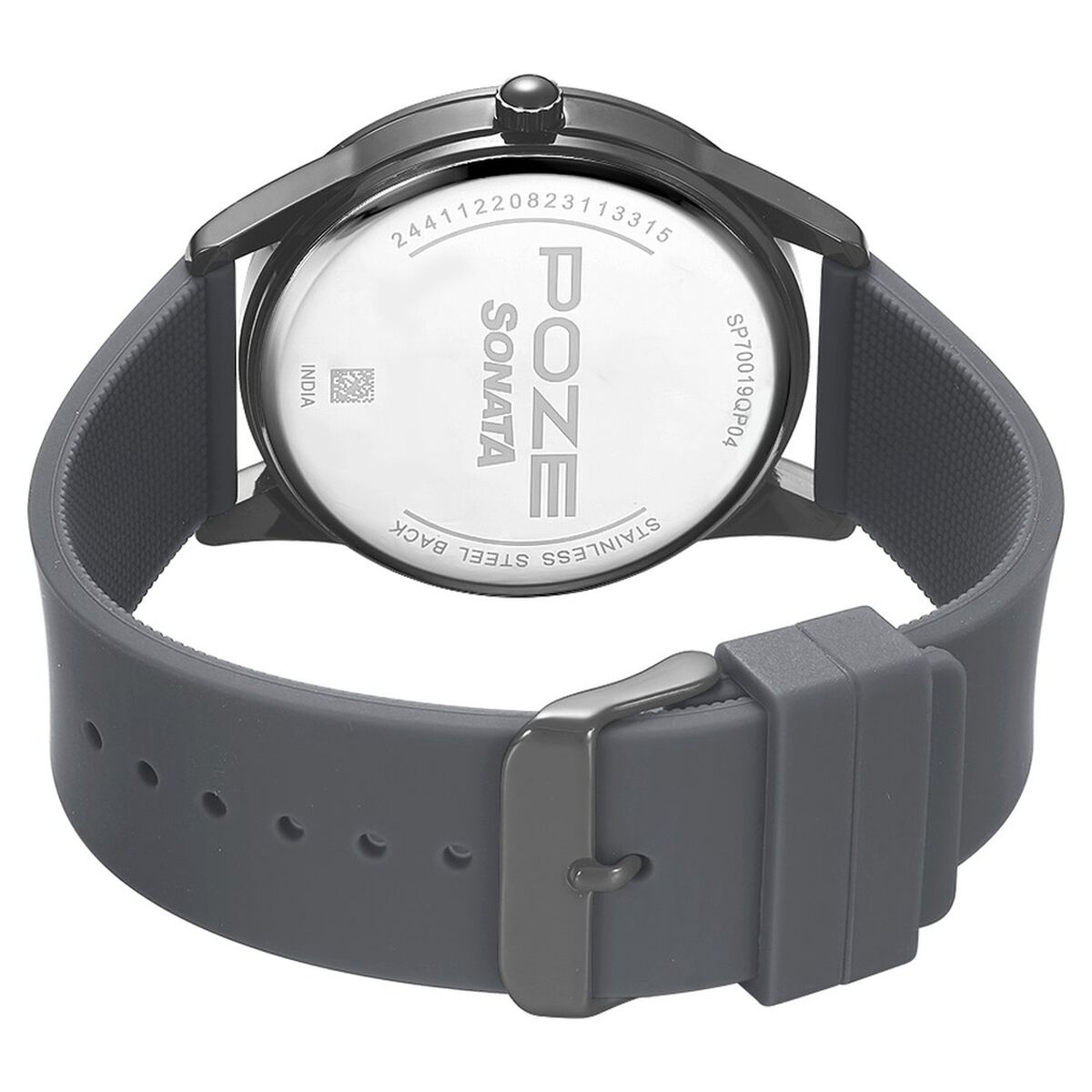 Poze by Sonata Quartz Analog Black Dial Silicone Strap Watch for Men 5