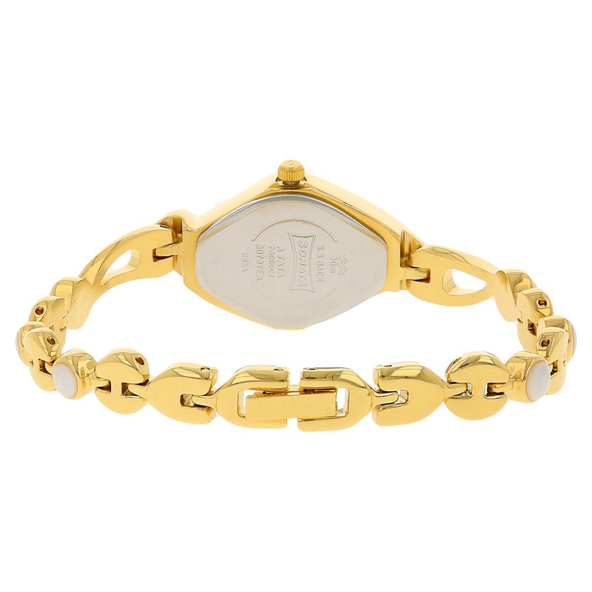 Sonata Quartz Analog Champagne Dial Metal Strap Watch for Women 4