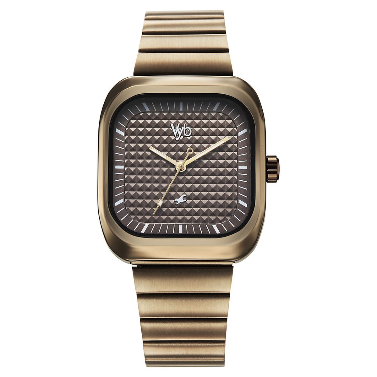 Fastrack Vyb Maverick Quartz Analog Khaki Dial Metal Strap Watch For Guys 2