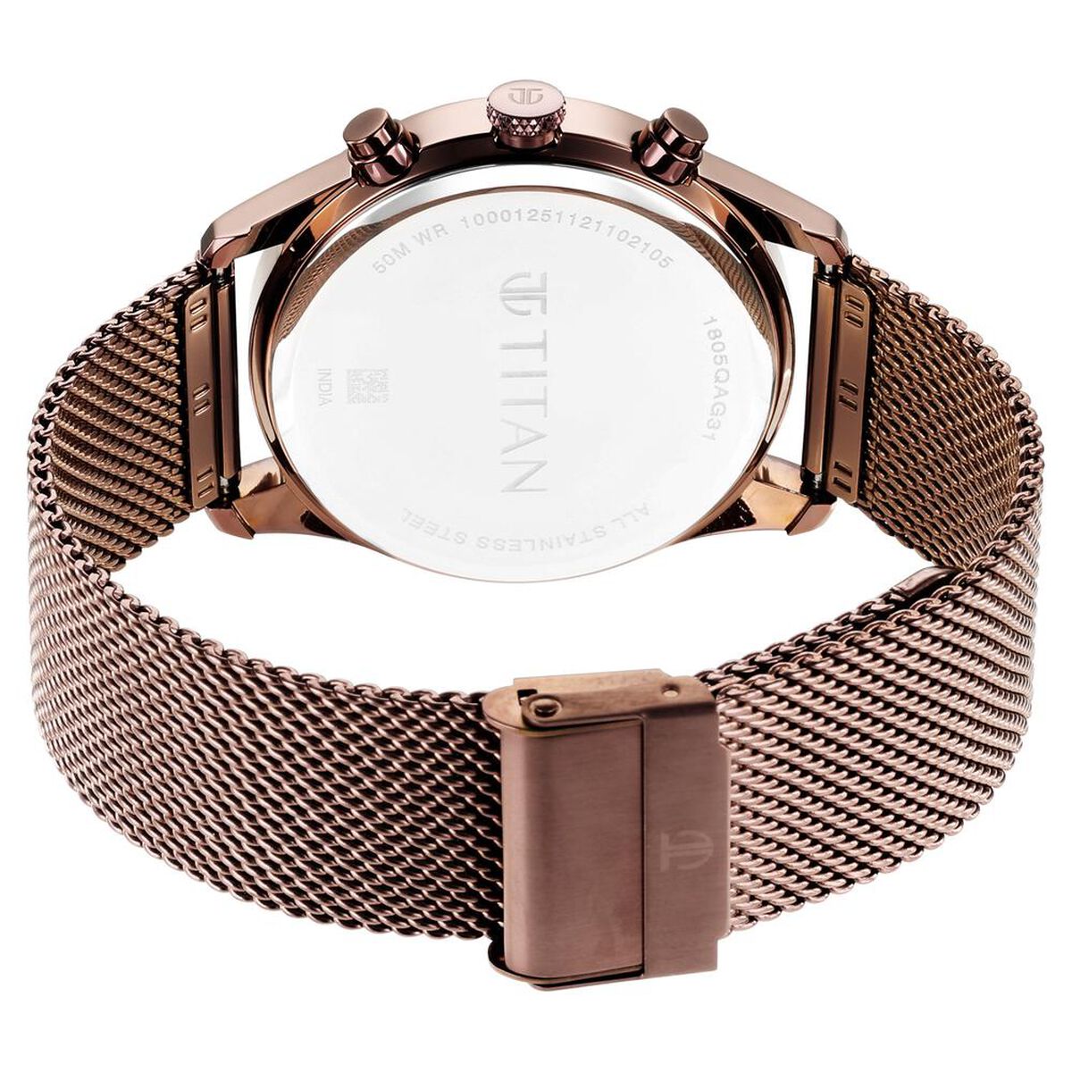 Titan Neo Splash Black Dial Quartz Analog with Date Stainless Steel Strap watch for Men 5