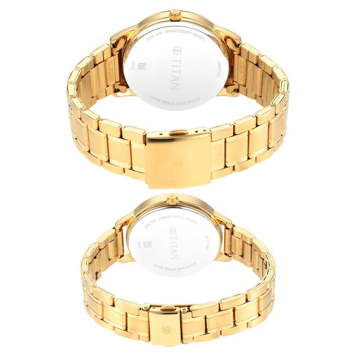 Titan Bandhan Grey Dial Analog Stainless Steel Strap Watch for Couple 5