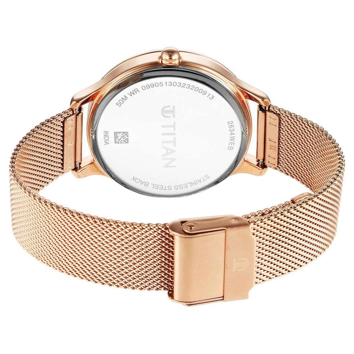 Titan Purple Glam It Up Pink Dial Analog with Date Stainless Steel Strap Watch for Women 5