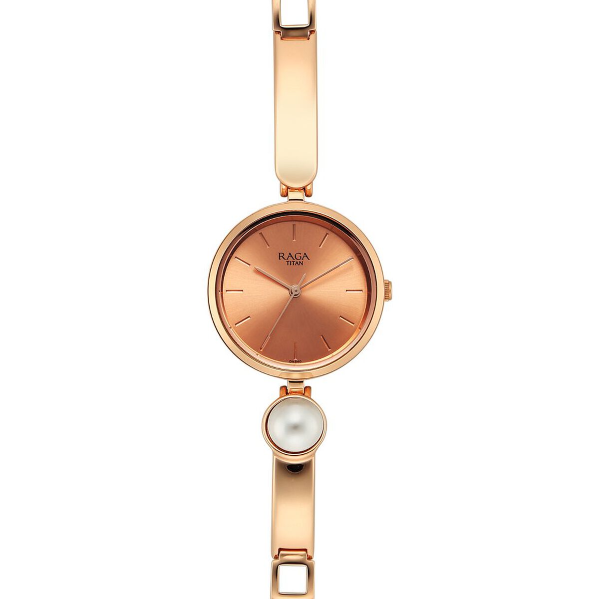 Titan Raga Power Pearls Quartz Analog Rose Gold Dial Metal Strap with pearl Watch for Women 3