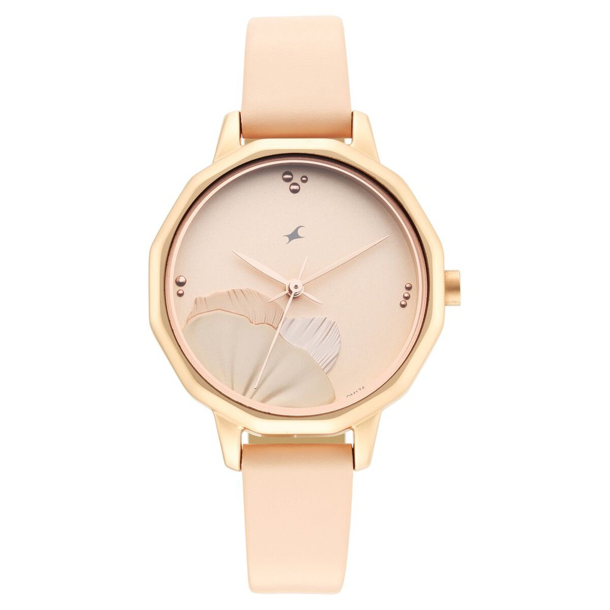 Fastrack Uptown Retreat Quartz Analog Rose Gold Dial Leather Strap Watch for Girls 3