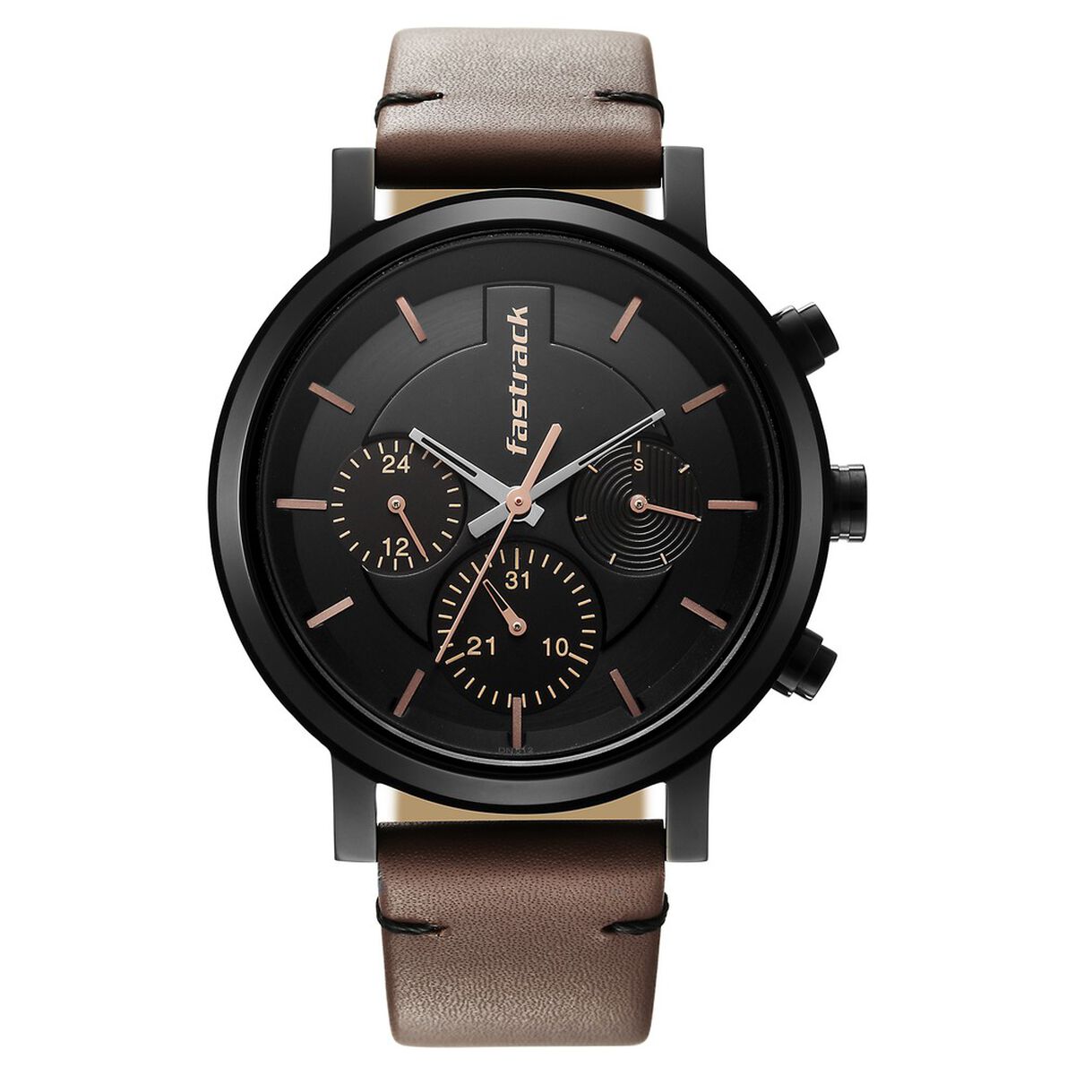 Fastrack Tick Tock Black Dial Watch for Guys 3