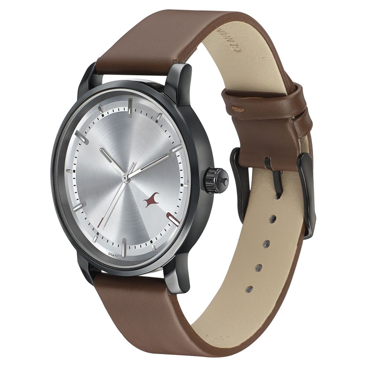 Fastrack Style Up Silver Dial Leather Strap Watch for Guys 3
