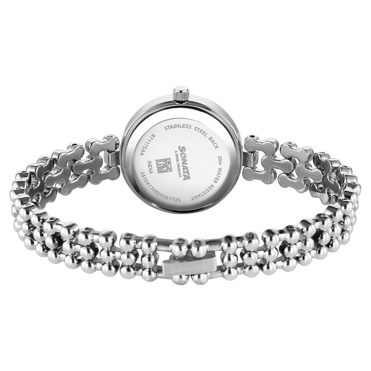 Sonata Festive Quartz Analog White Dial Metal Strap Watch For Women 5