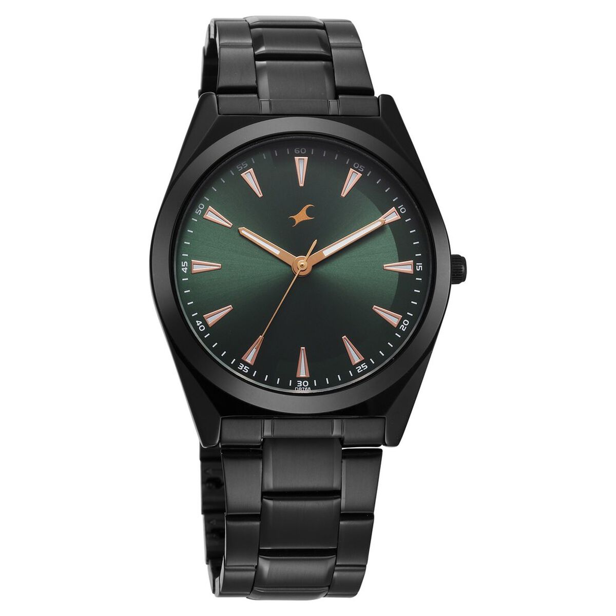Fastrack Stunners X Quartz Analog Green Dial Stainless Steel Strap Watch For Guys 2