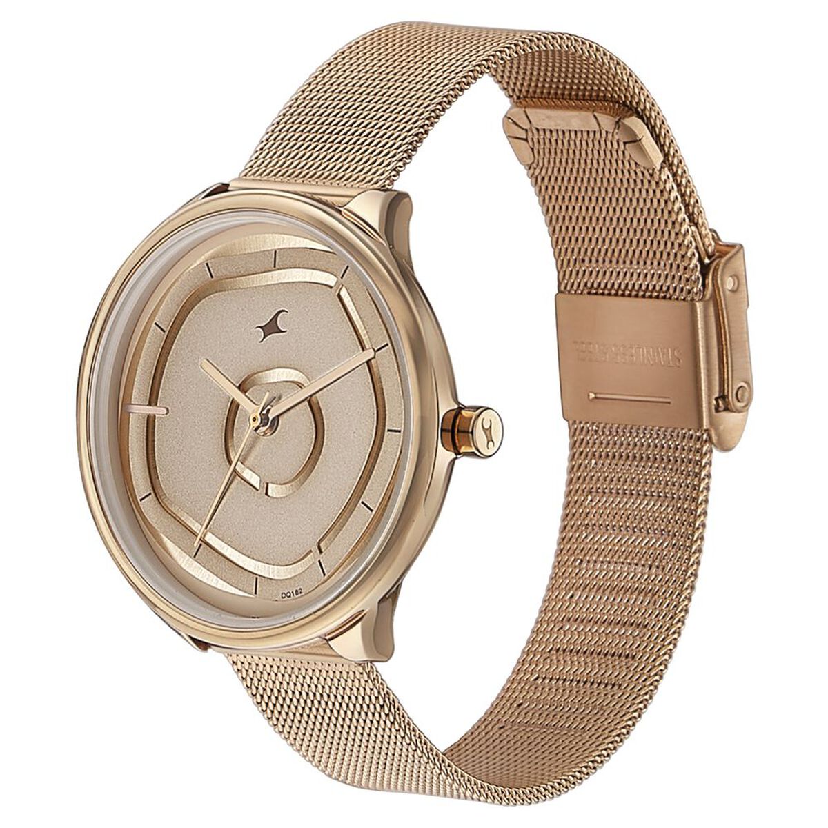 Fastrack Stunners Quartz Analog Rose Gold Dial Stainless Steel Strap Watch for Girls 3