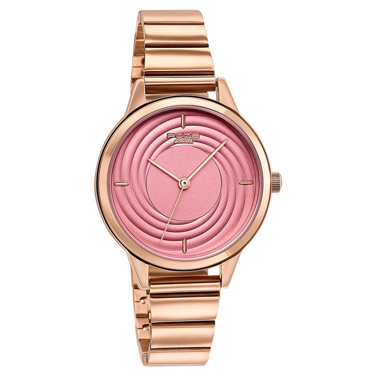Sonata Poze Quartz Analog Pink Dial Stainless Steel Strap Watch For Women 3