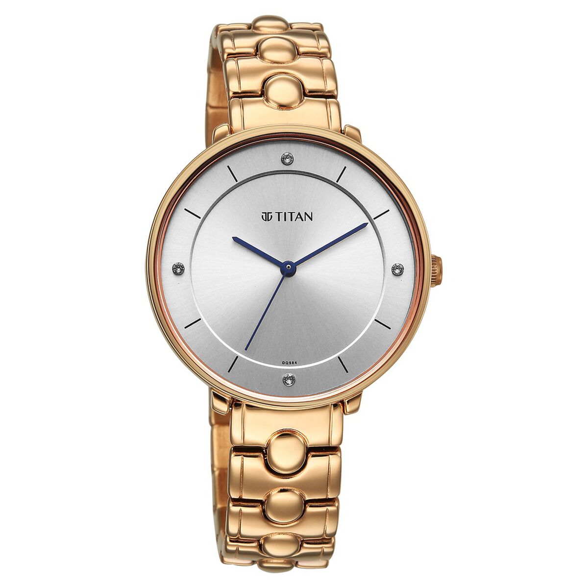 Titan Workwear Quartz Analog Grey Dial Rose Gold Colour Metal Strap Watch For Women 2
