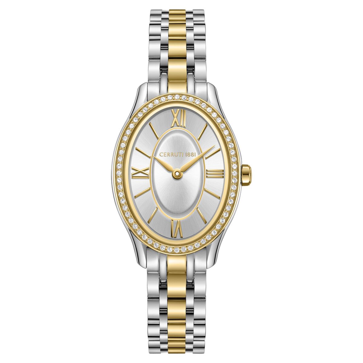 Cerruti 1881 Quartz Analog Silver Dial Two Toned Stainless Steel Strap Watch For Women 1