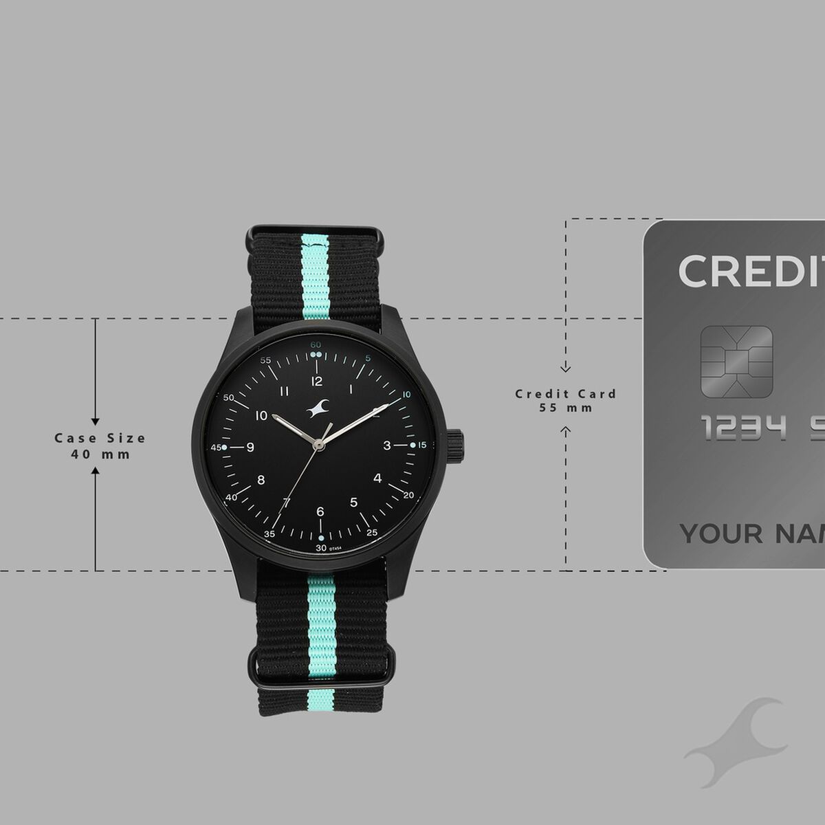 Fastrack Stunners Quartz Analog Black Dial Two Toned Nylon Strap Watch For Guys 4