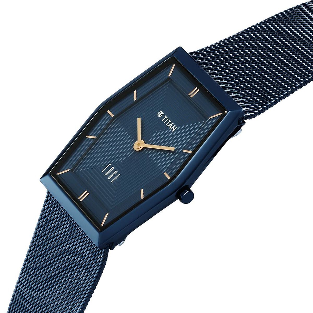 Titan Edge Whimsey Quartz Analog Blue Dial Blue Stainless Steel Strap Watch For Women 4